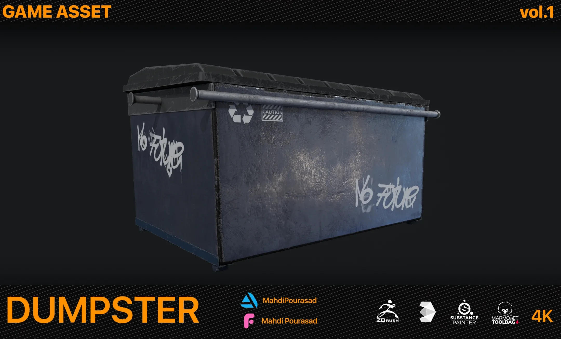 Dumpster Game Asset