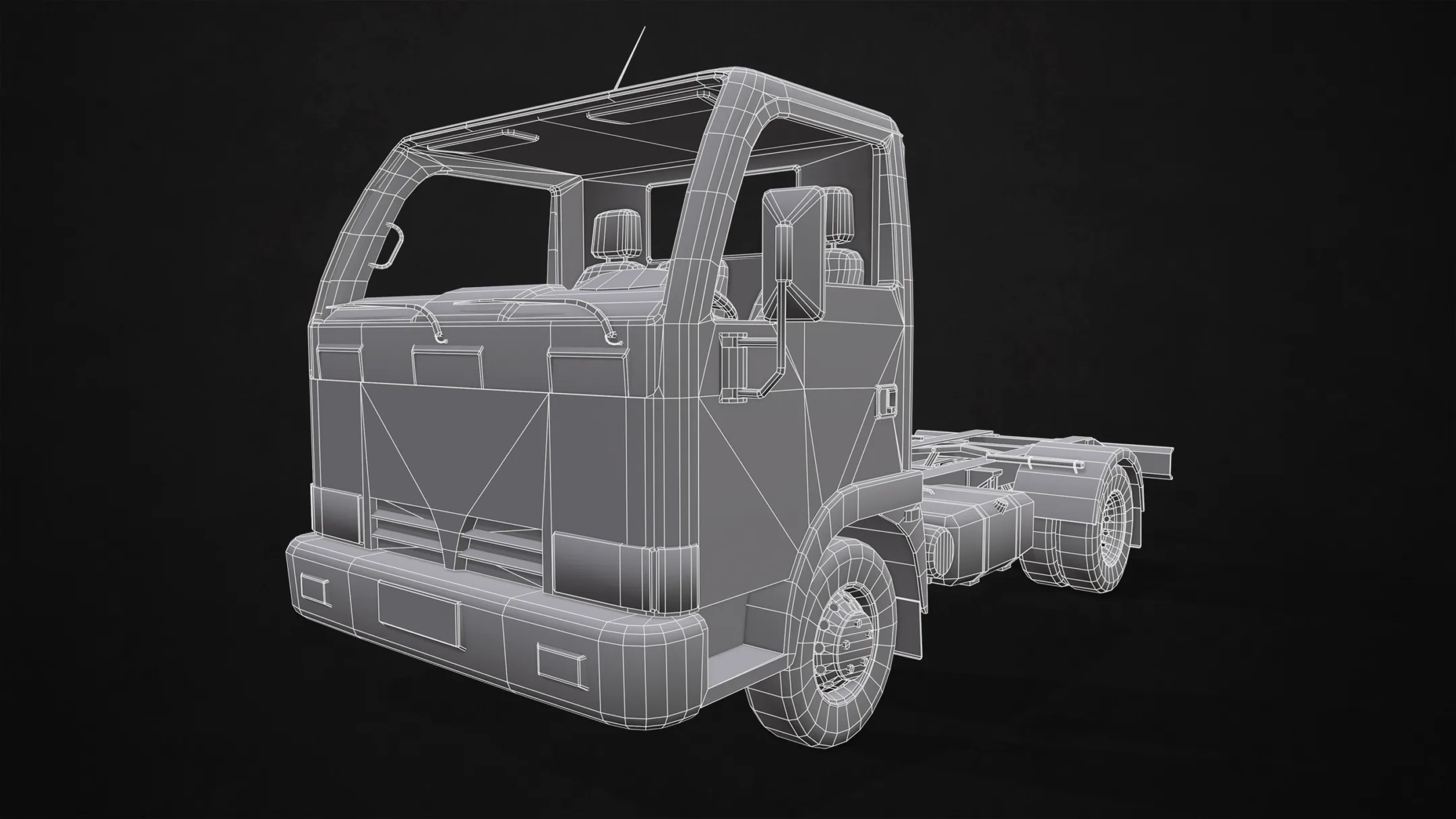 Light Truck Chassis - Low Poly