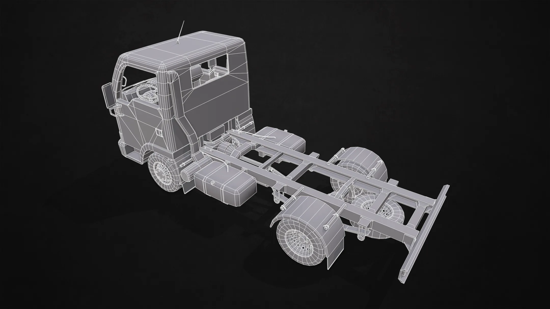 Light Truck Chassis - Low Poly