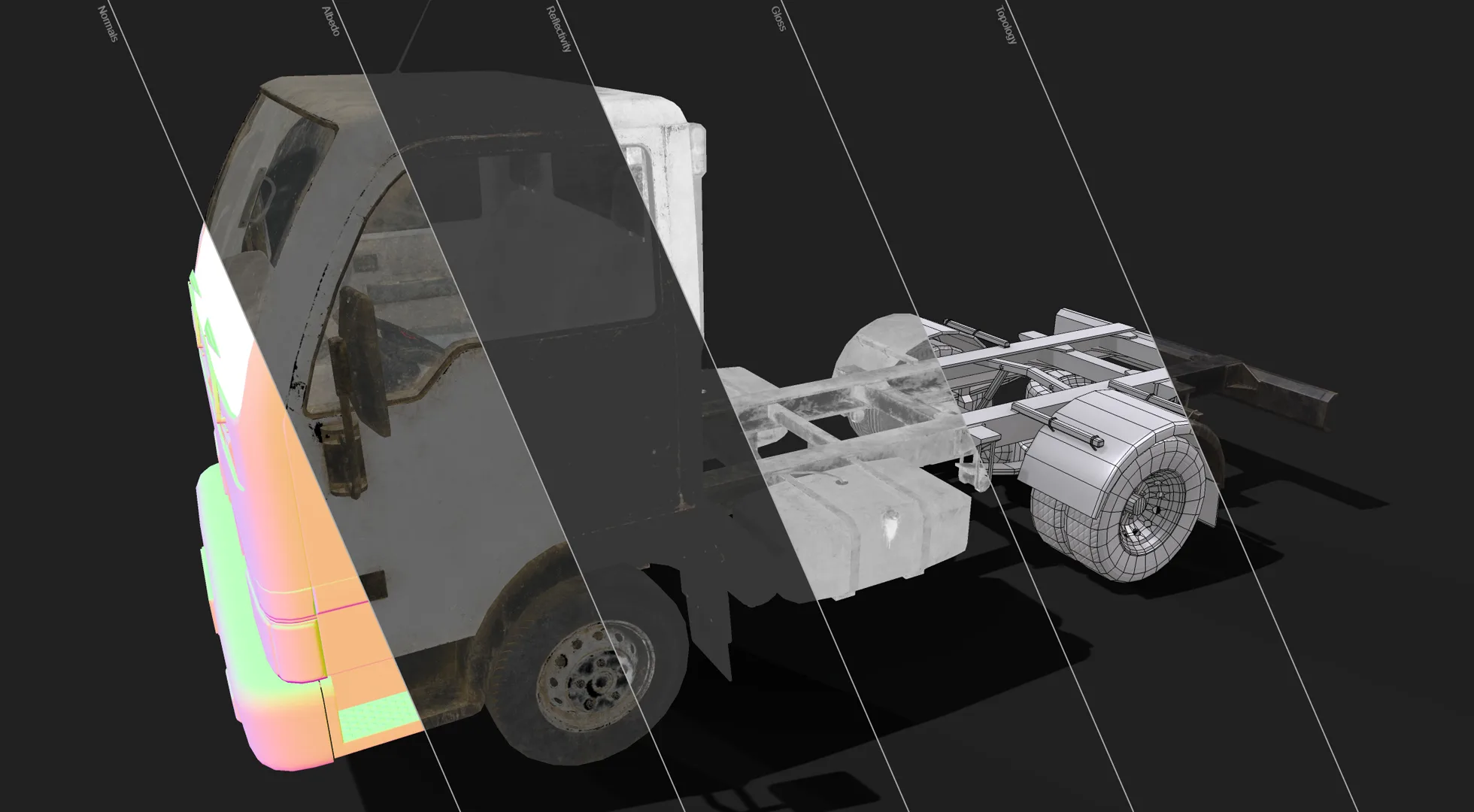 Light Truck Chassis - Low Poly