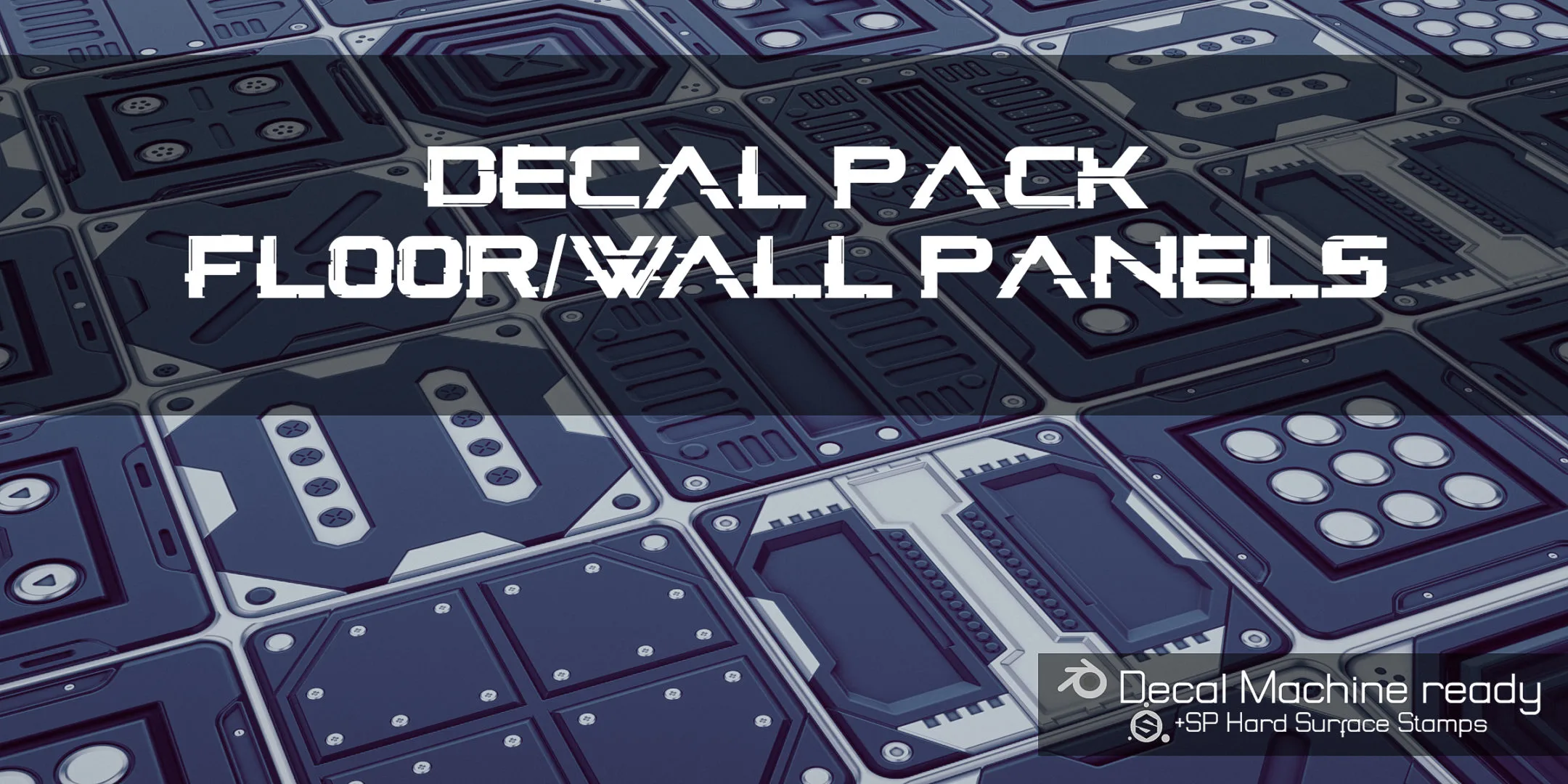 Decal Pack Floor/Wall panels | Decal Machine ready | Substance 3D Painter hard surface stamps