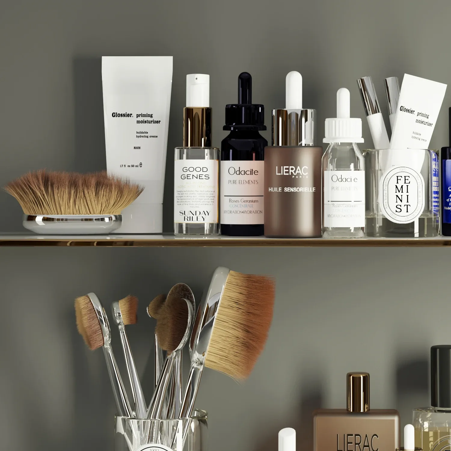 3D Asset Skincare Products Shelf