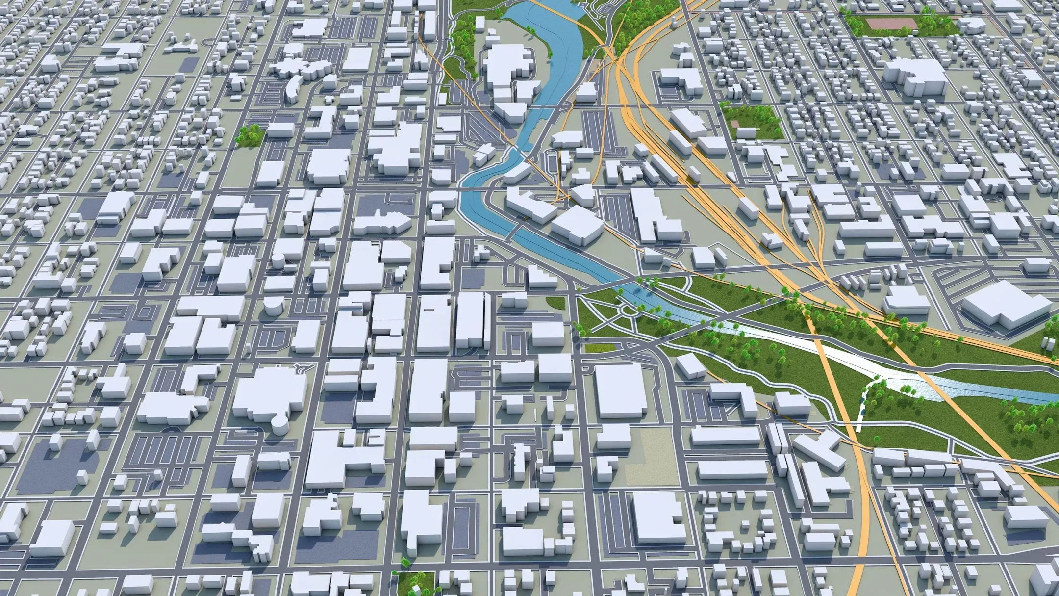 Sioux Falls City South Dakota USA 3D Model 40km