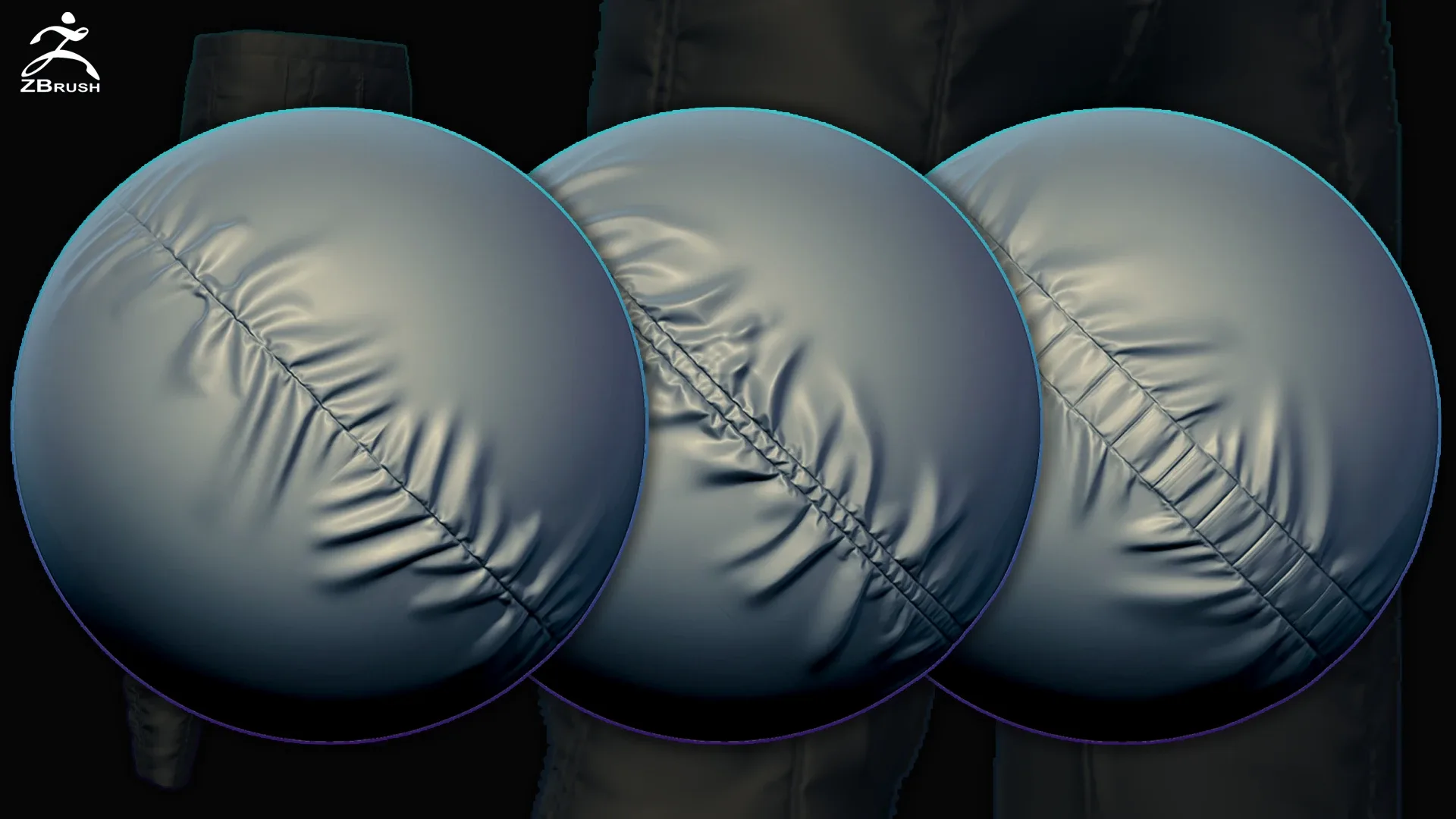 Seam & Folds Brushes for ZBrush (ZBP & PSD)