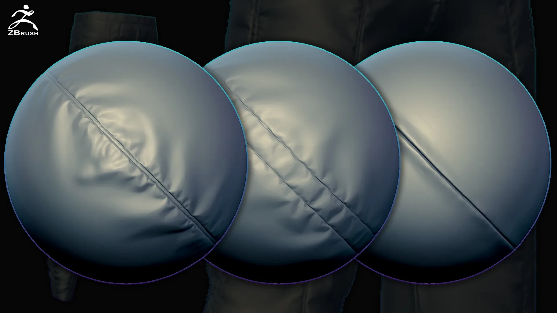 Seam & Folds Brushes for ZBrush (ZBP & PSD)