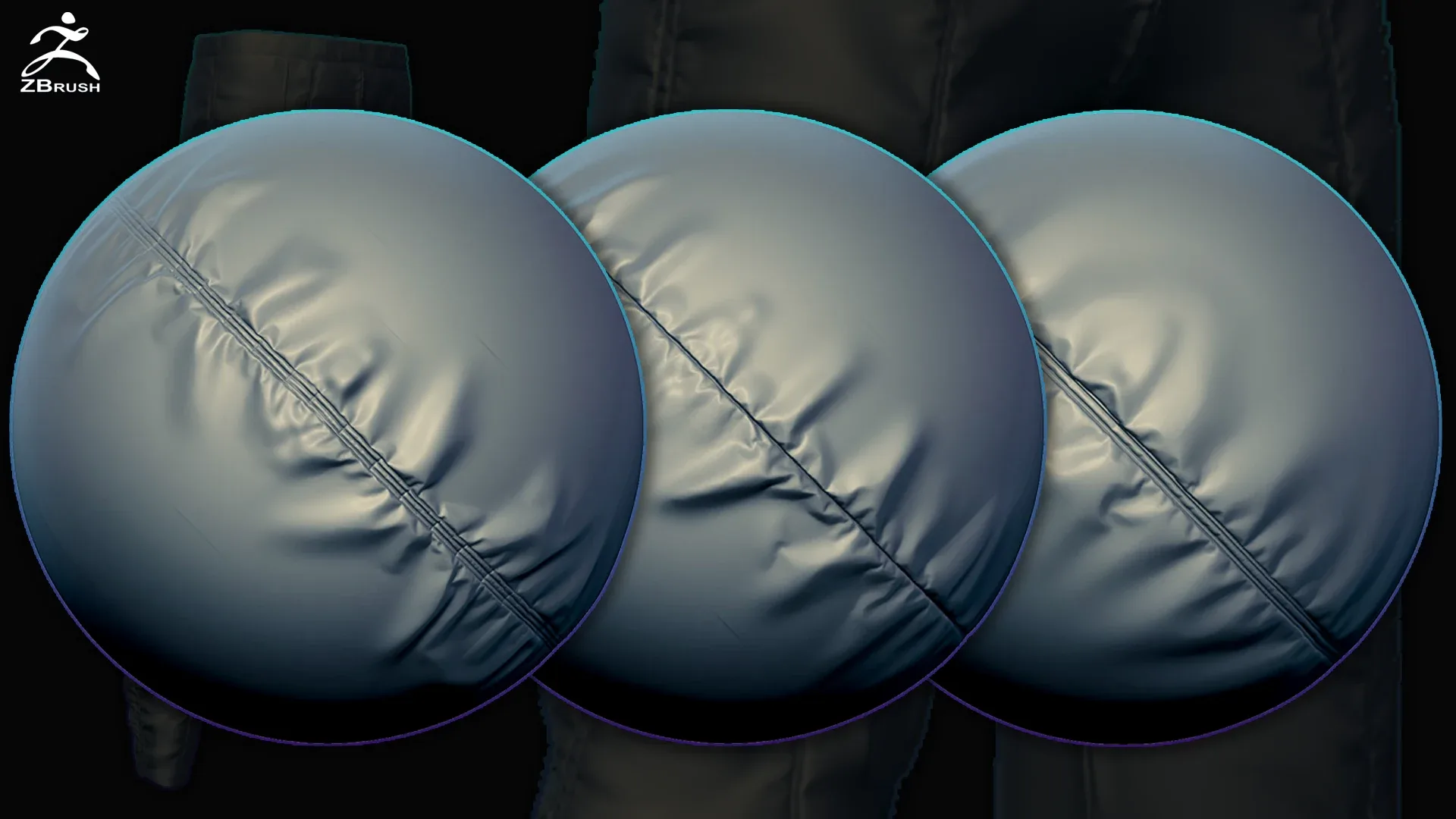 Seam & Folds Brushes for ZBrush (ZBP & PSD)