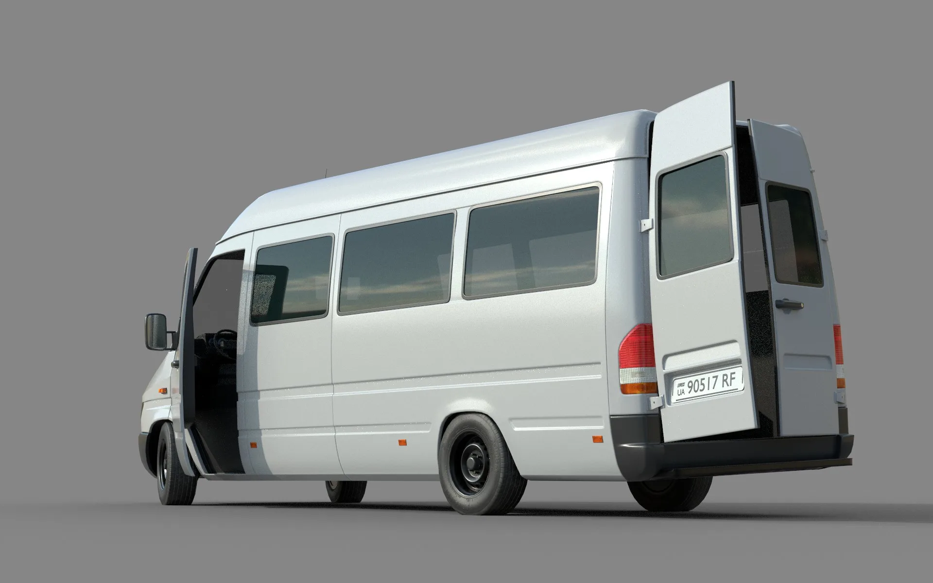 Lowpoly Mercedes Benz Sprinter Van