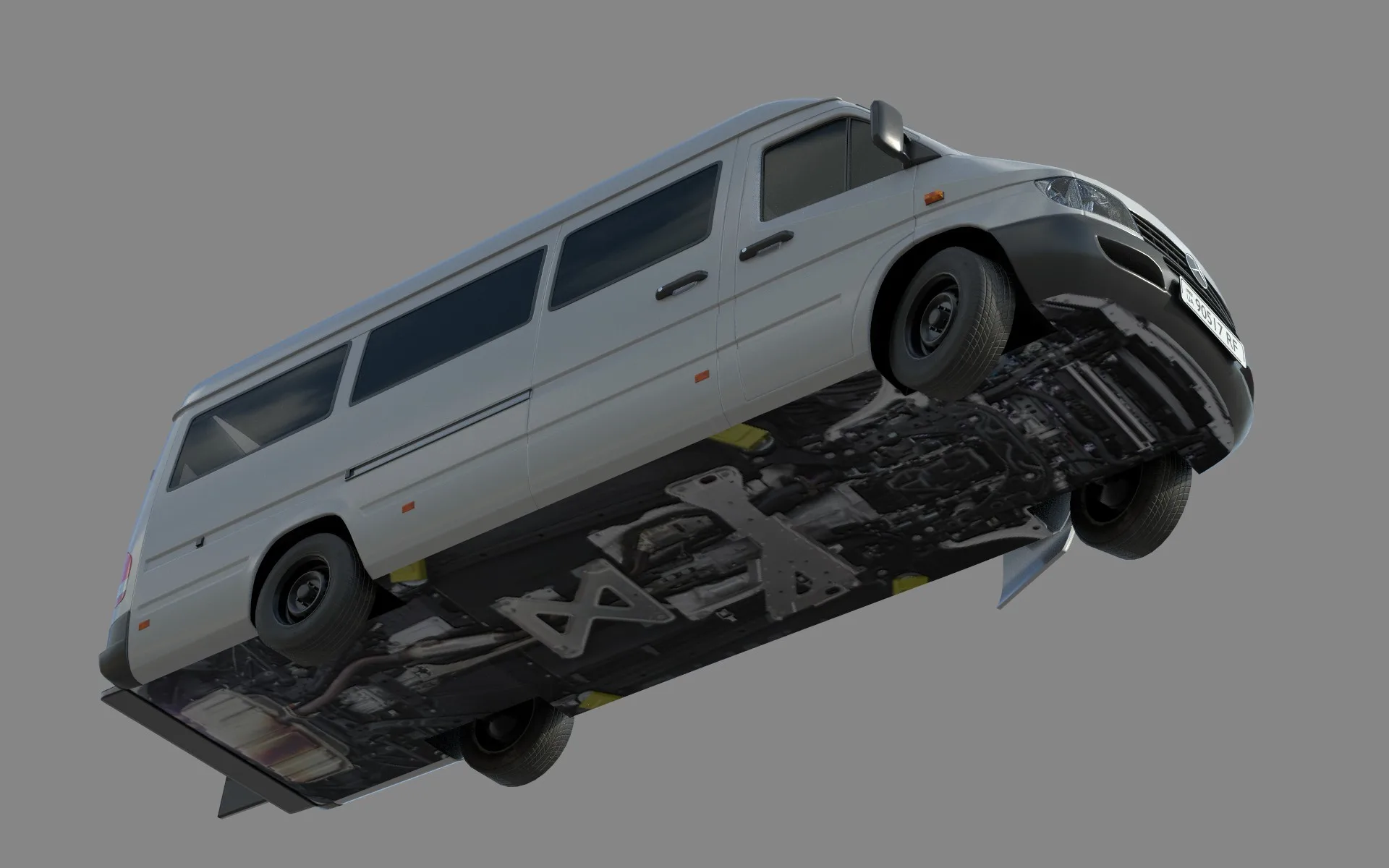 Lowpoly Mercedes Benz Sprinter Van