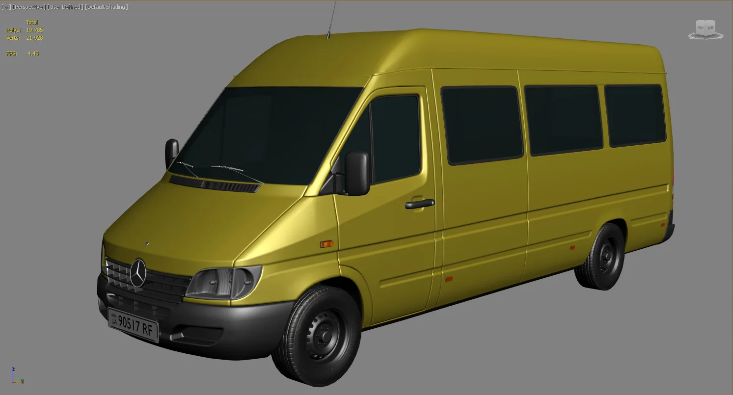 Lowpoly Mercedes Benz Sprinter Van