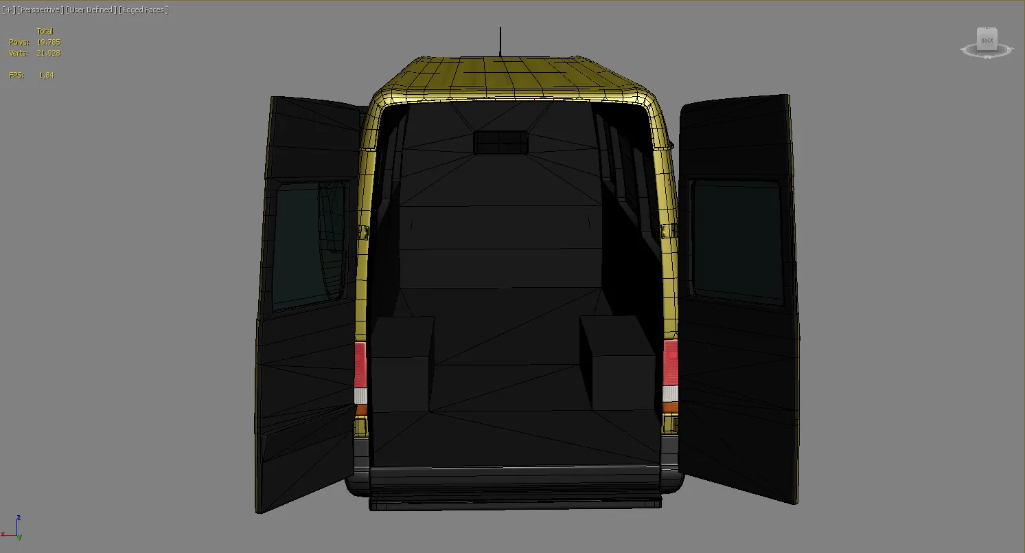 Lowpoly Mercedes Benz Sprinter Van