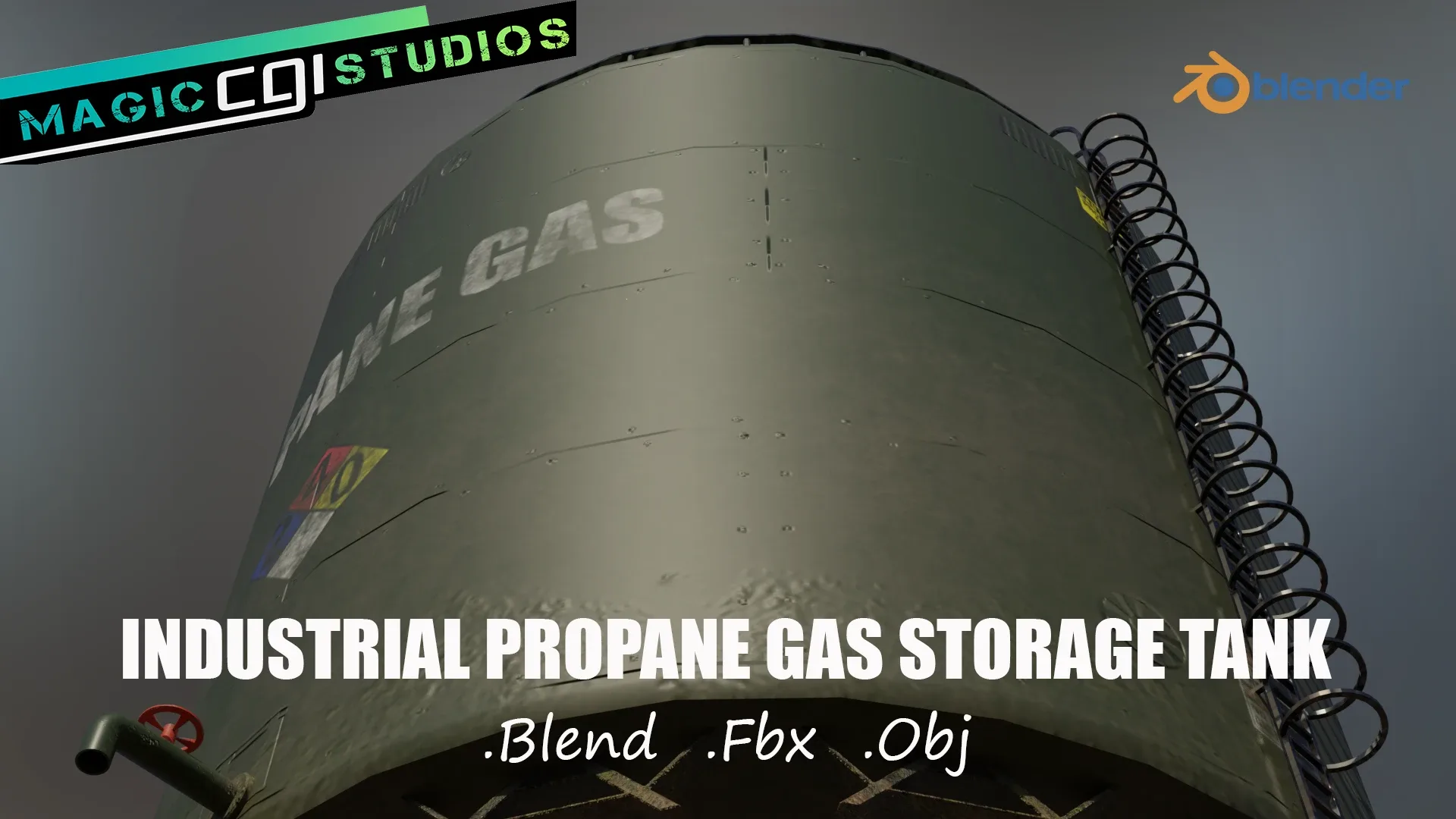 Large Industrial Propane Gas Storage Tank