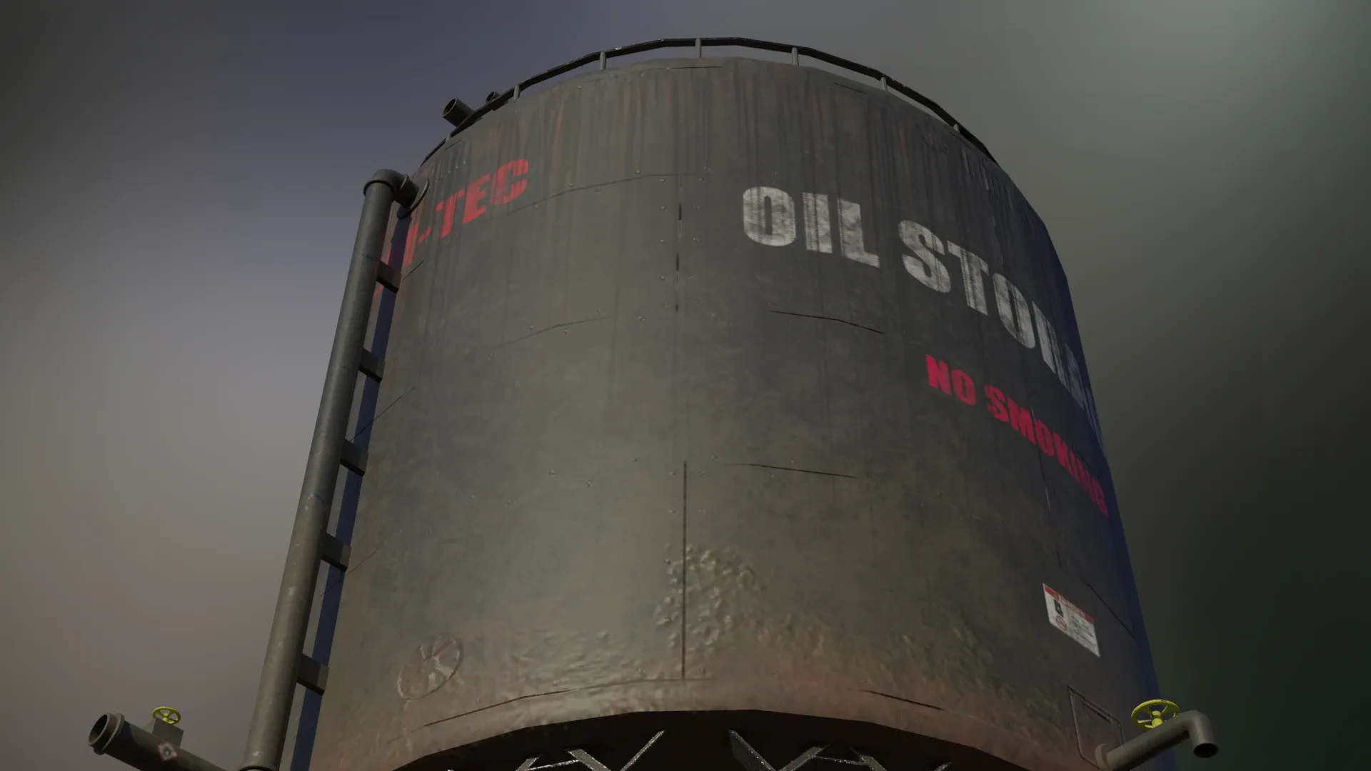 Large Industrial Oil Storage Tank