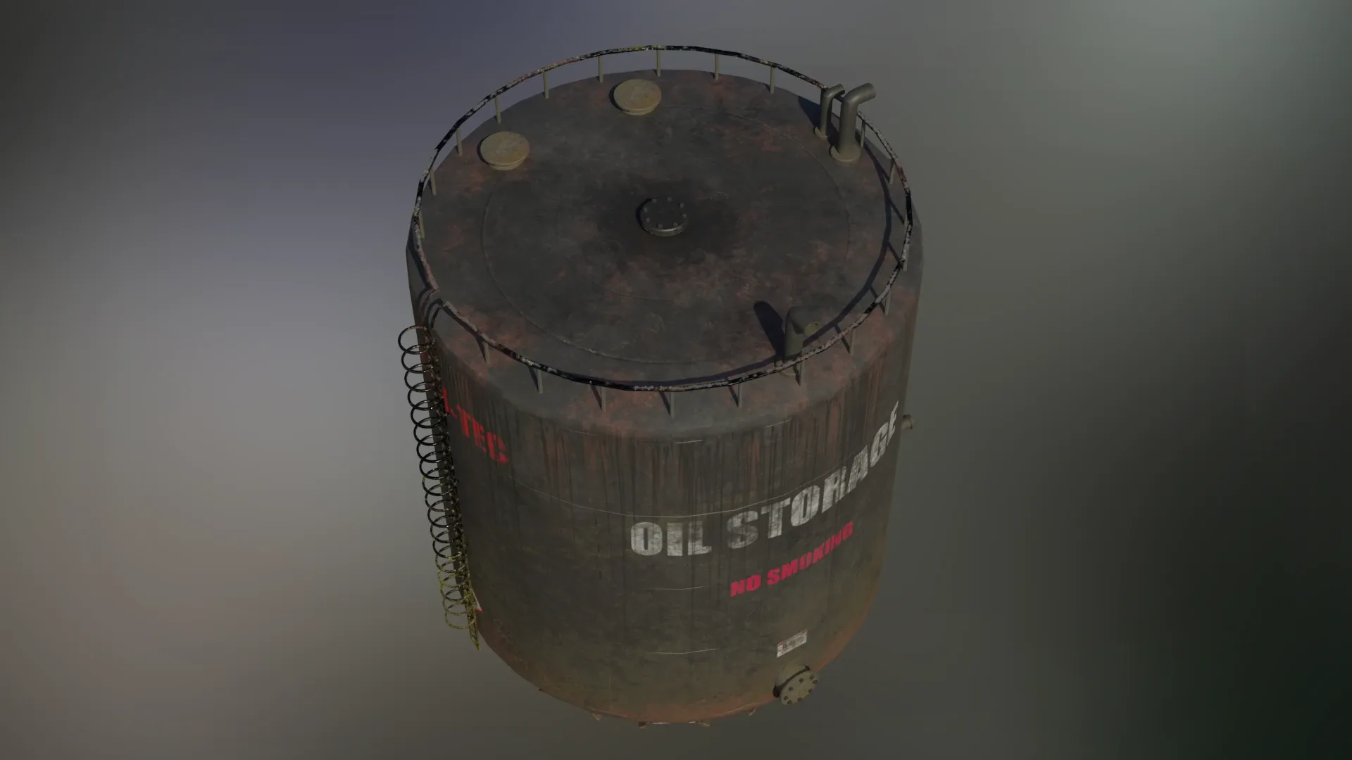 Large Industrial Oil Storage Tank