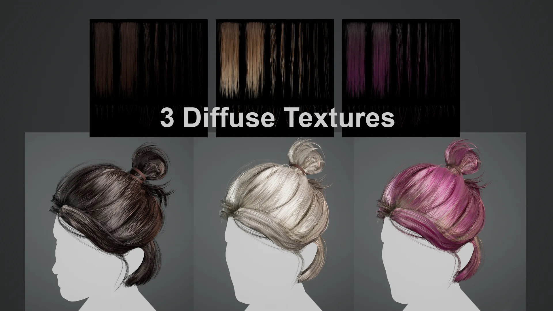 Hair Textures for Long Hairstyles 4K