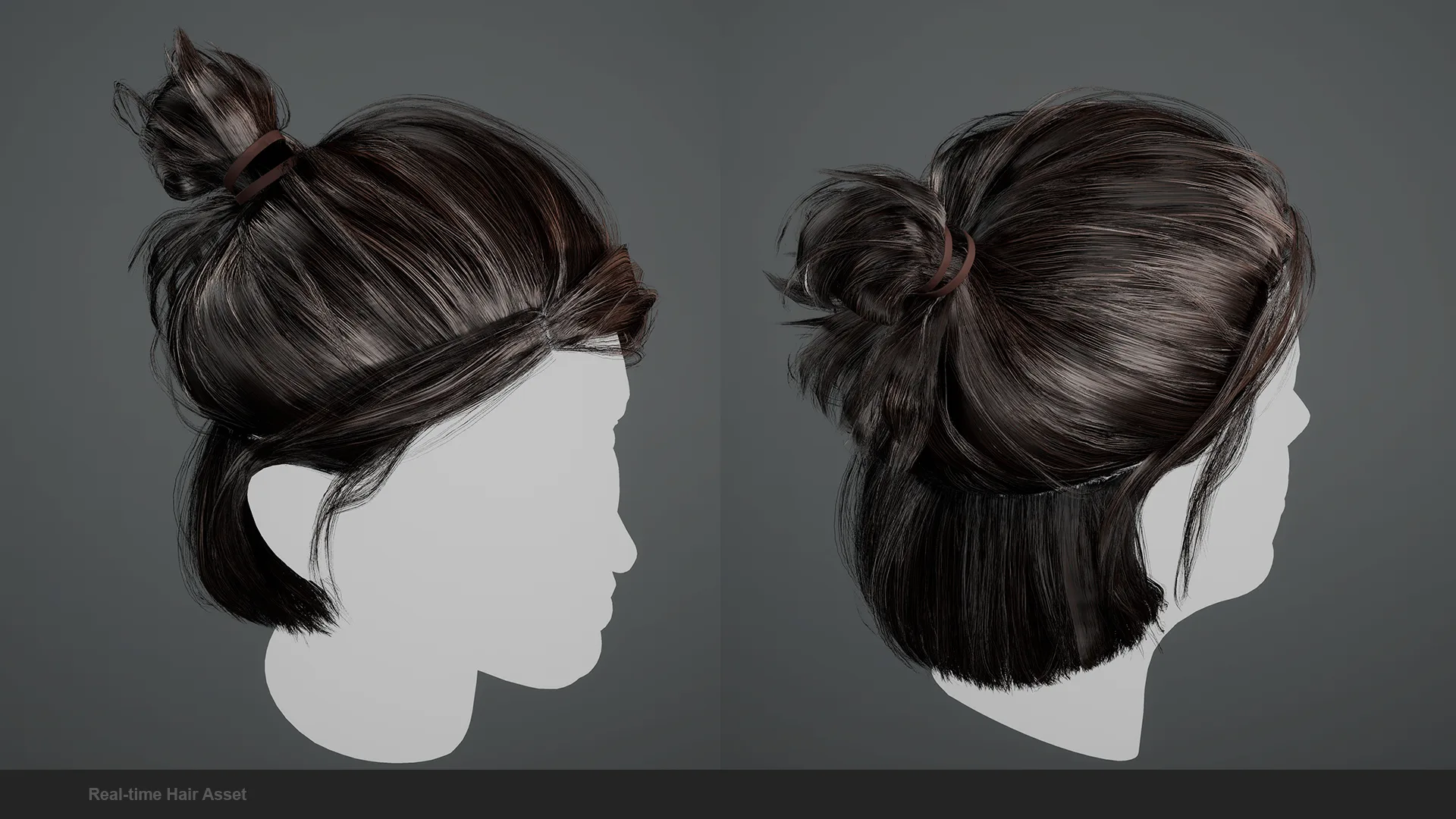 Realtime Hair Asset "Ellie" - 4K Textures + Maya Editable File