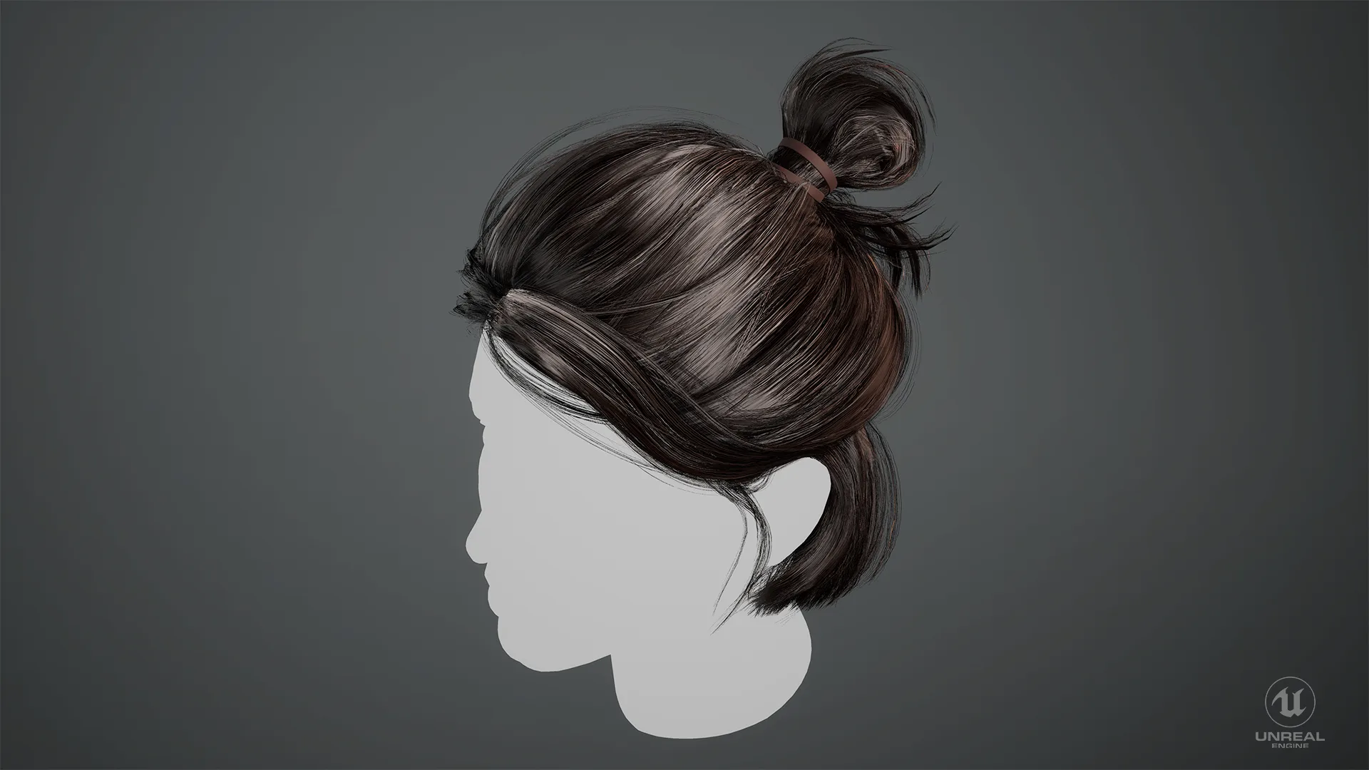 Realtime Hair Asset "Ellie" - 4K Textures + Maya Editable File