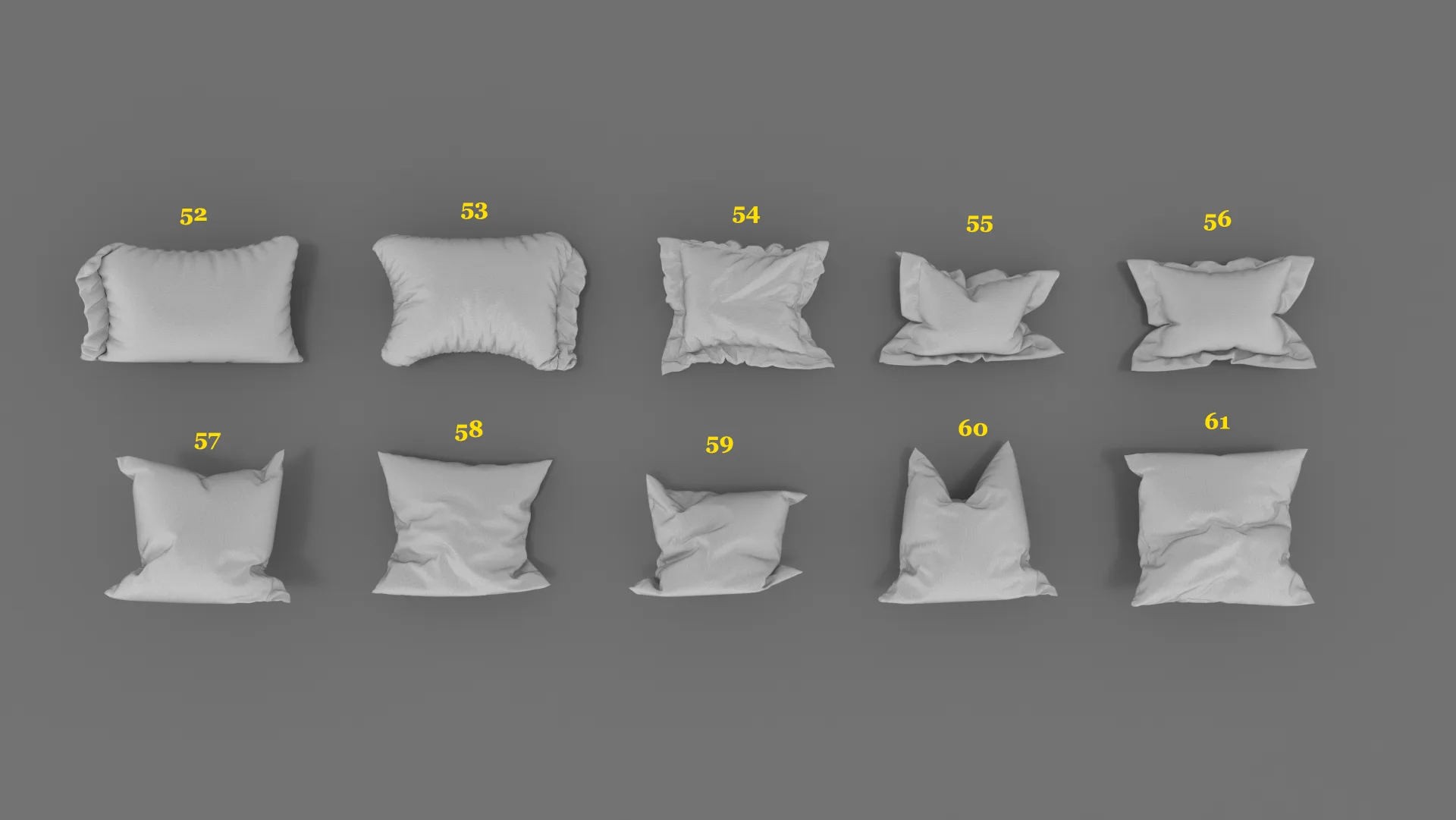 100 Pillows & Cushions - Model Pack