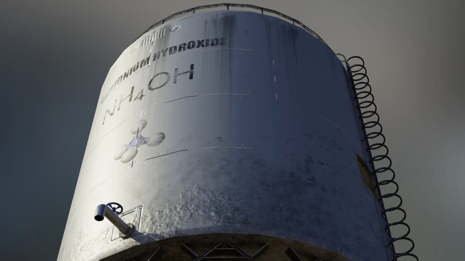 Large Industrial Ammonium Hydroxide Storage Tank