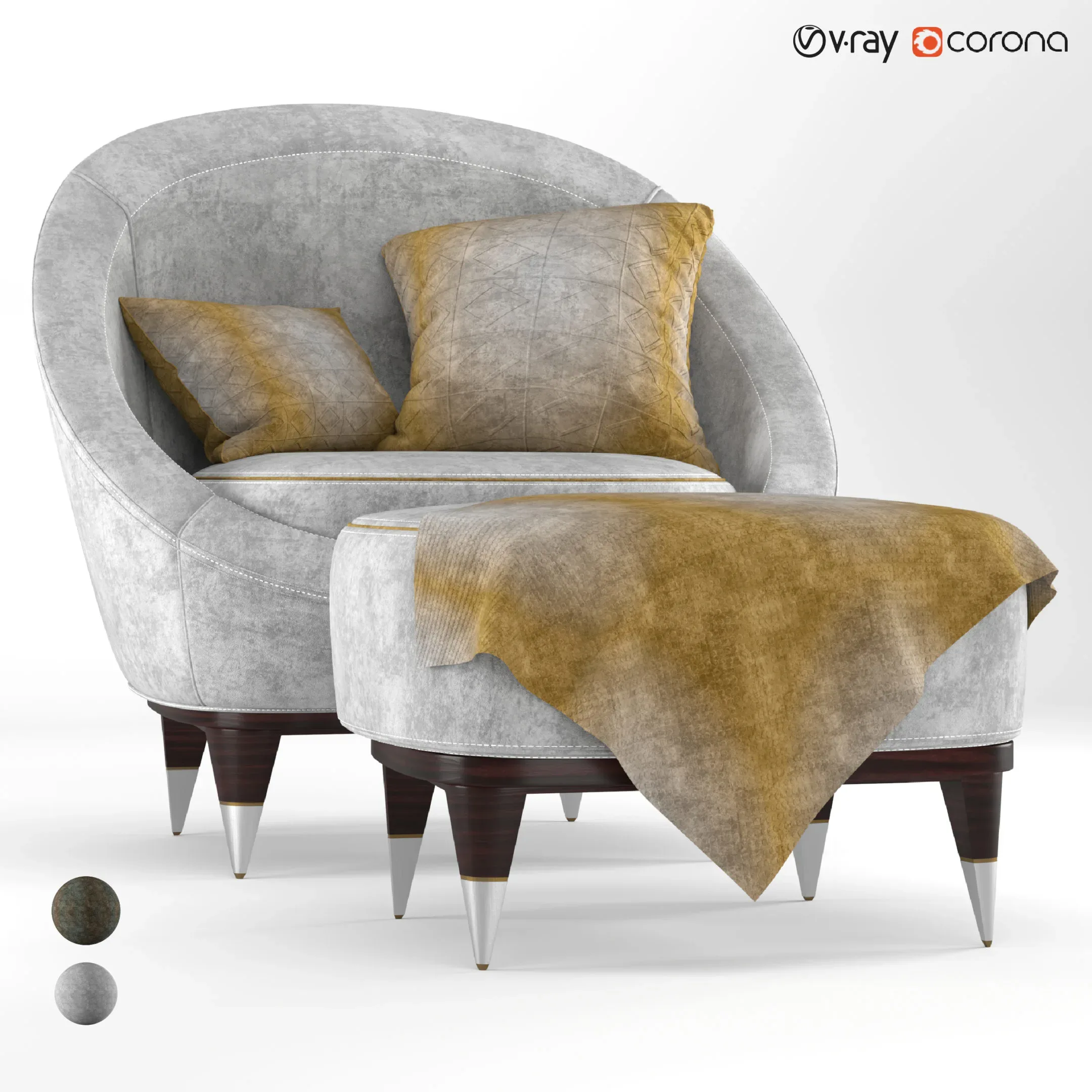 Nubuck Modern Arm Chair