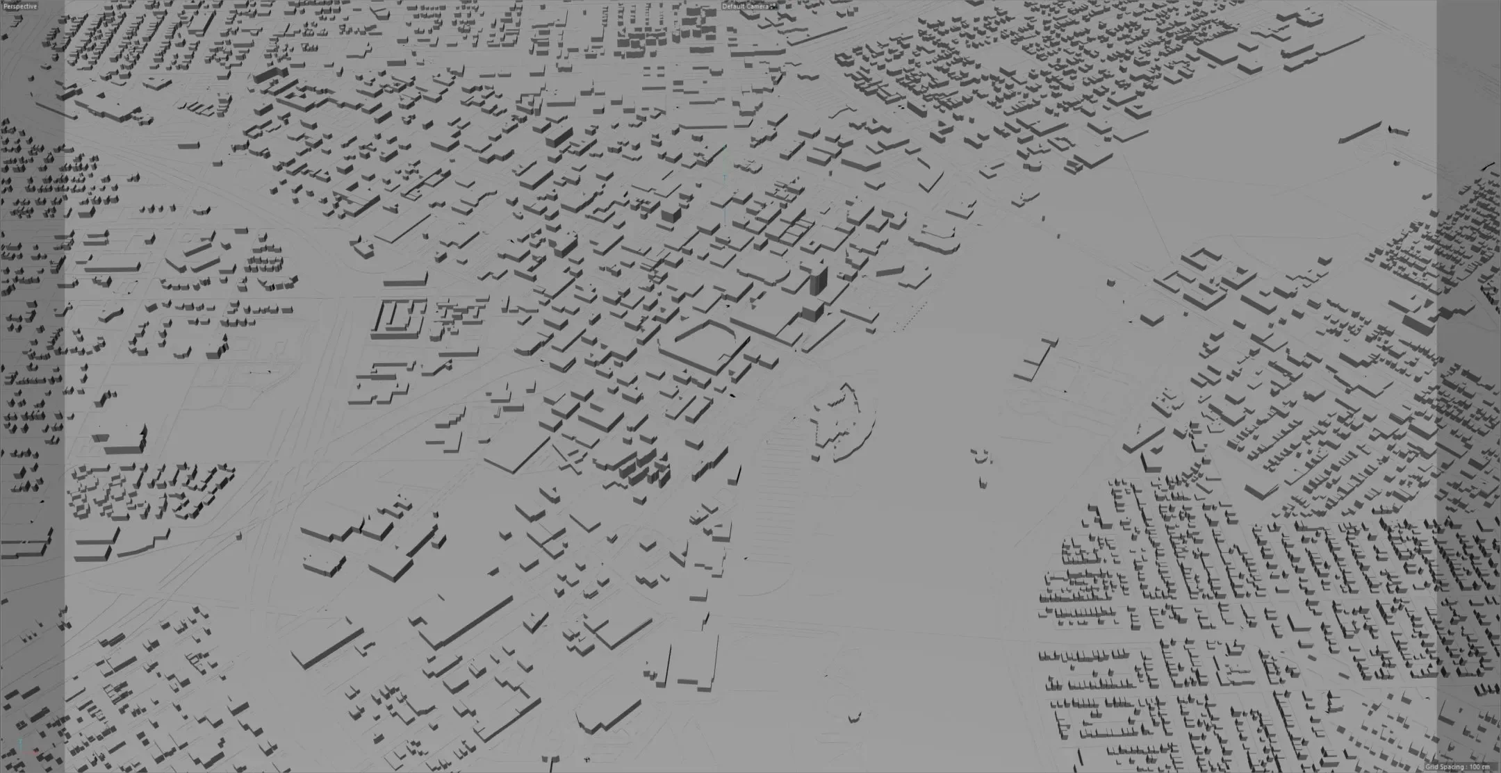 Toledo City Ohio USA 3D Model 40km