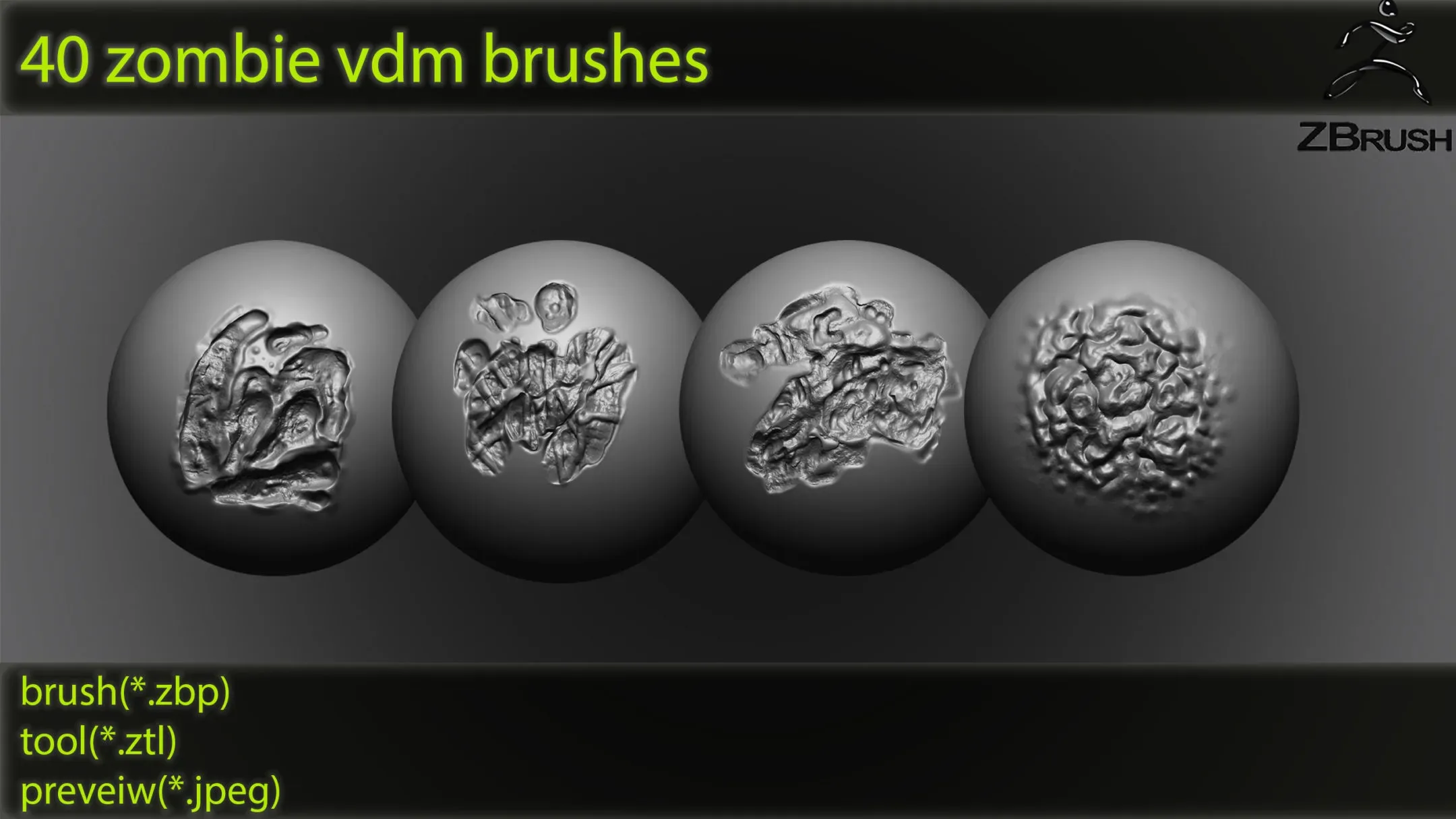 40 Zombie Vdm Brushes + Tool