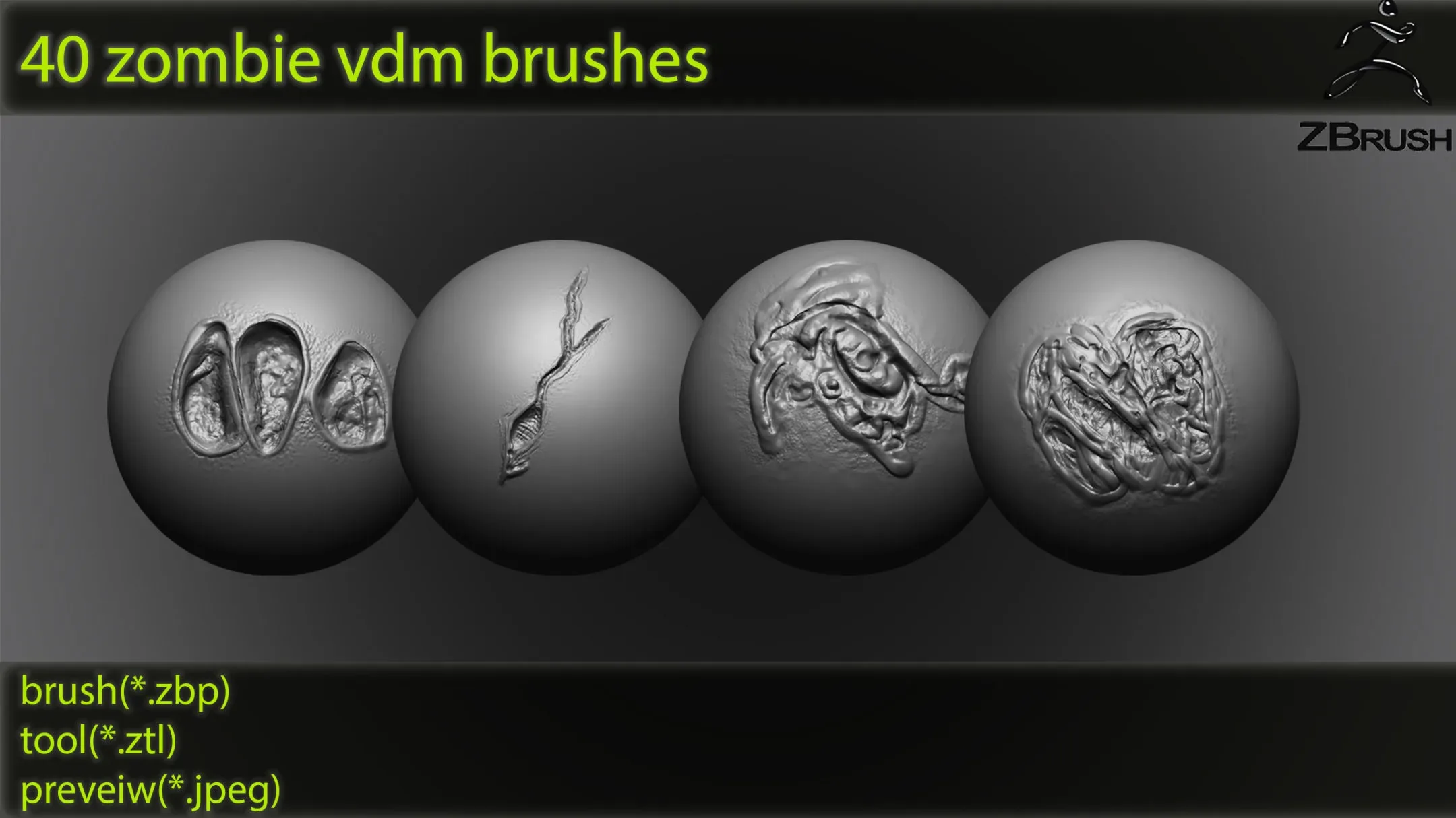 40 Zombie Vdm Brushes + Tool