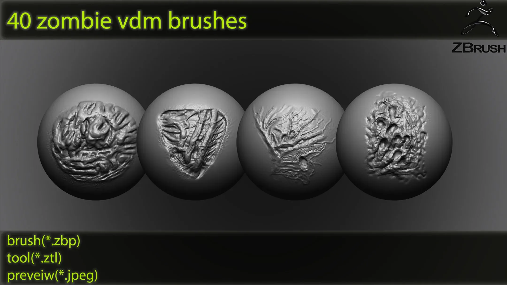 40 Zombie Vdm Brushes + Tool