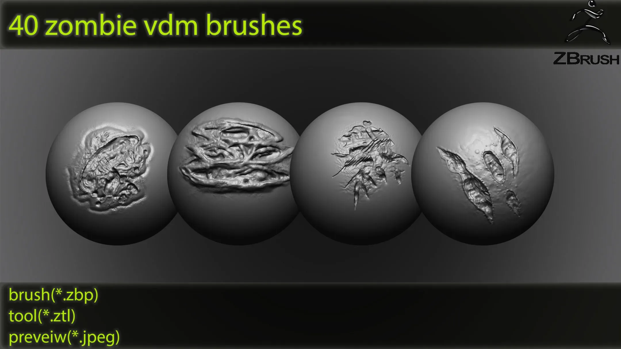 40 Zombie Vdm Brushes + Tool