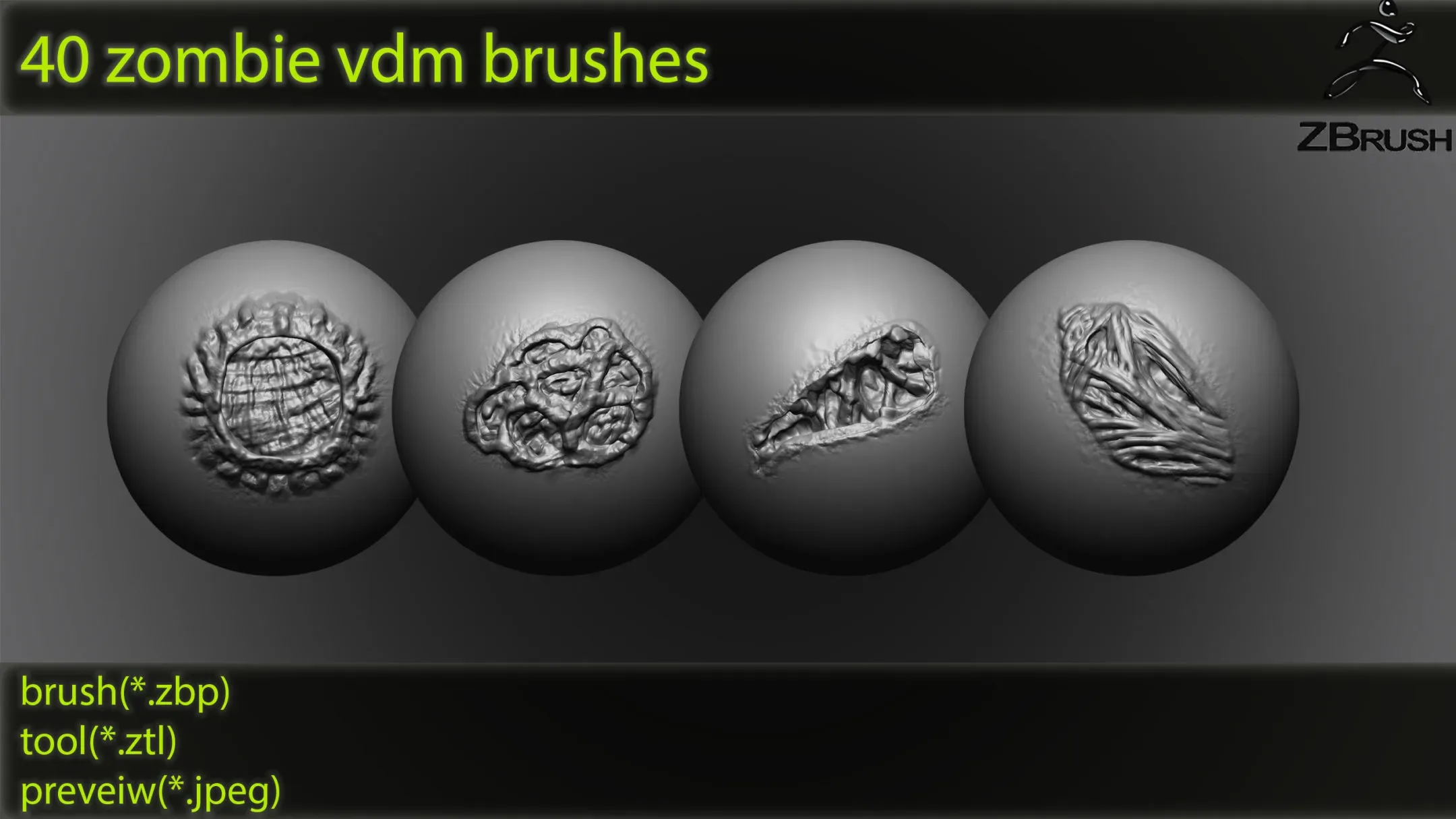 40 Zombie Vdm Brushes + Tool