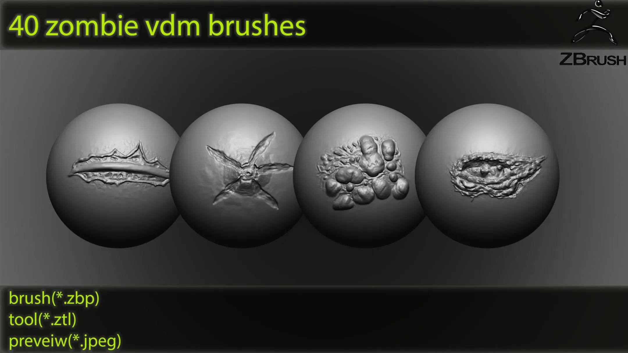 40 Zombie Vdm Brushes + Tool