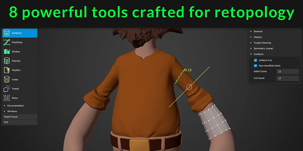 RetopoFlow - Retopology Toolkit for Blender