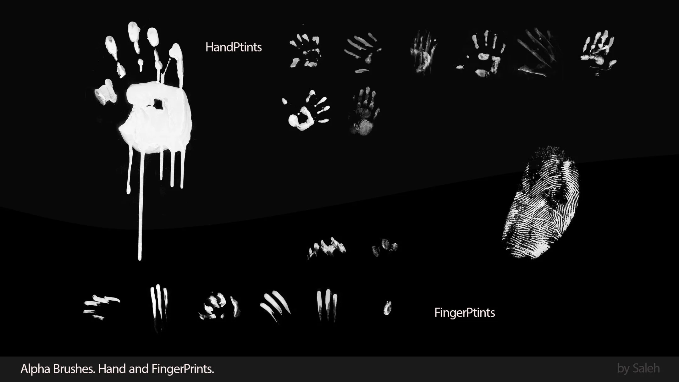 Hand Print Brushes FlippedNormals