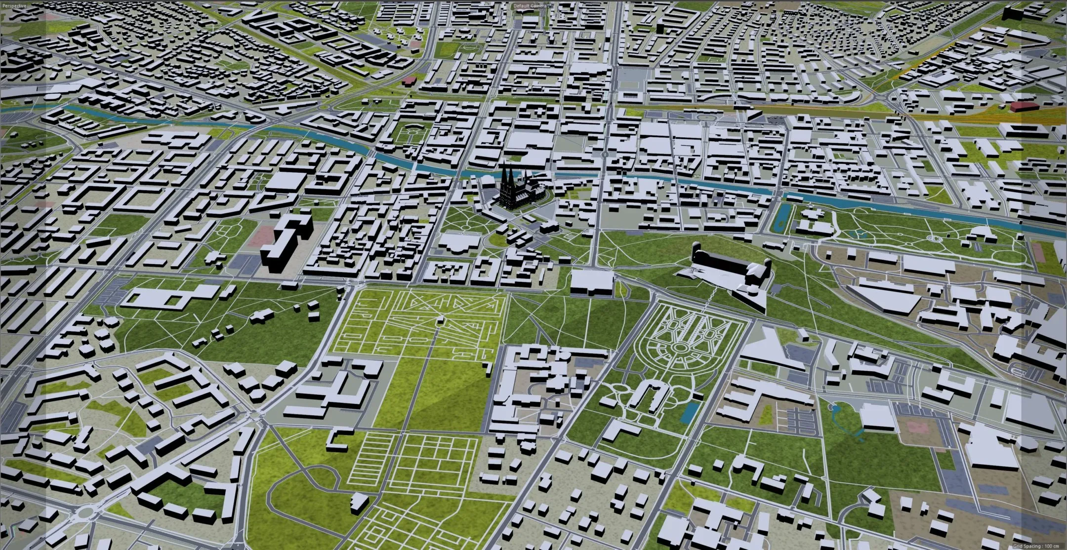 Uppsala City Sweden 3D Model 40km