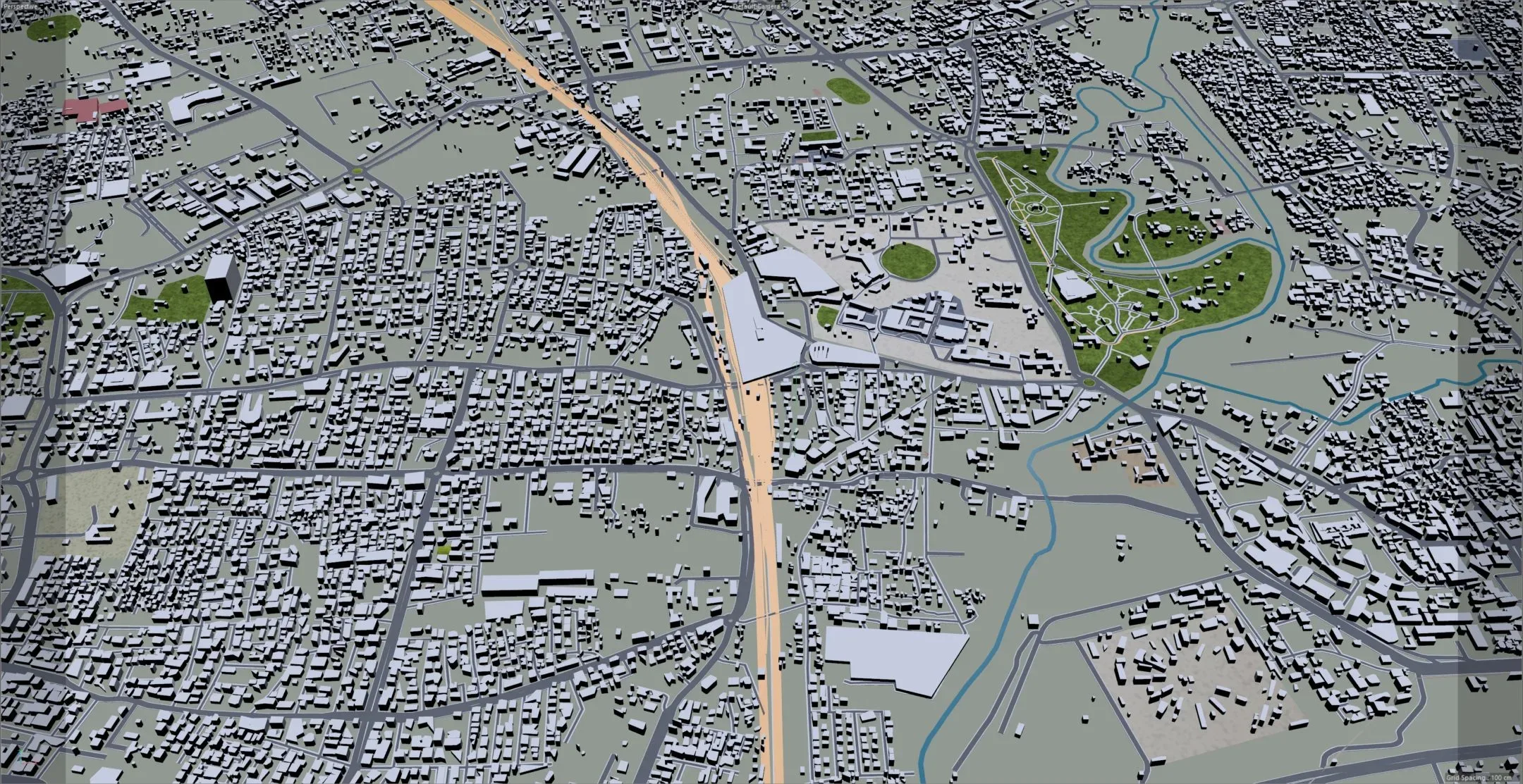 Vadodara City India 3D Model 30km - FlippedNormals