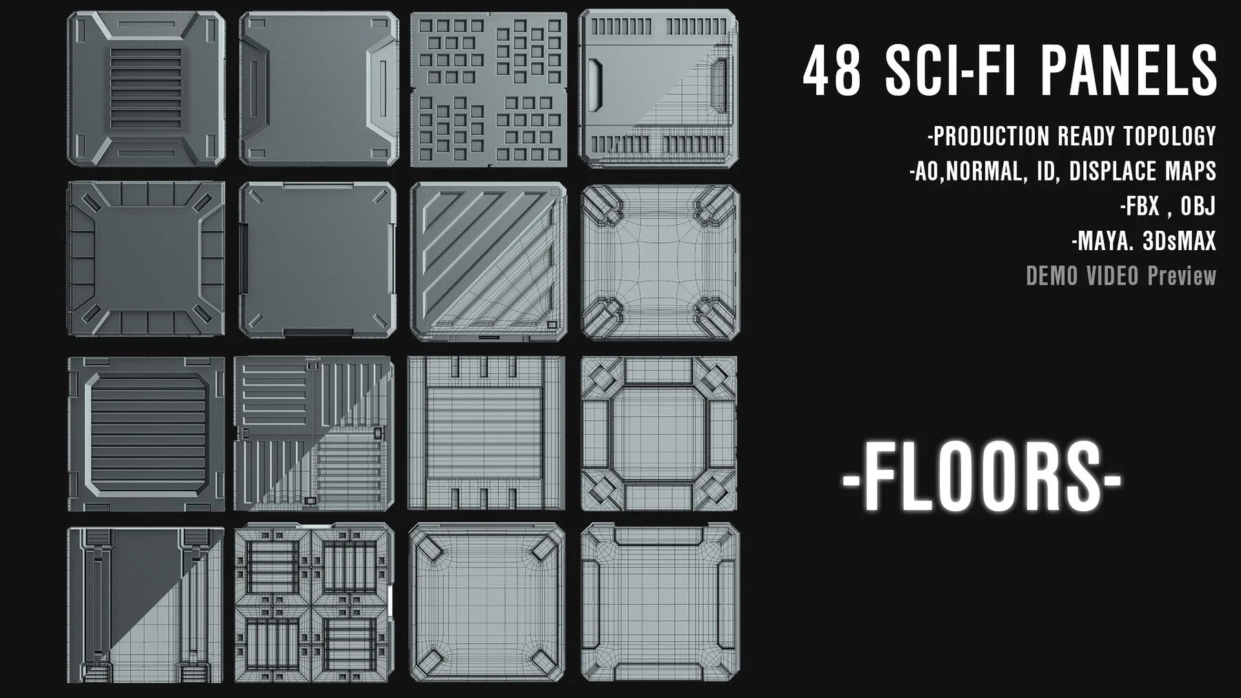 48 REPEATABLE SCI-FI PANELS [ 4 in one Passes ]