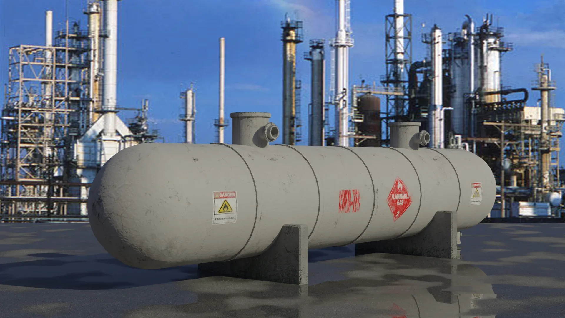 Industrial Flammable Gas Storage Tank