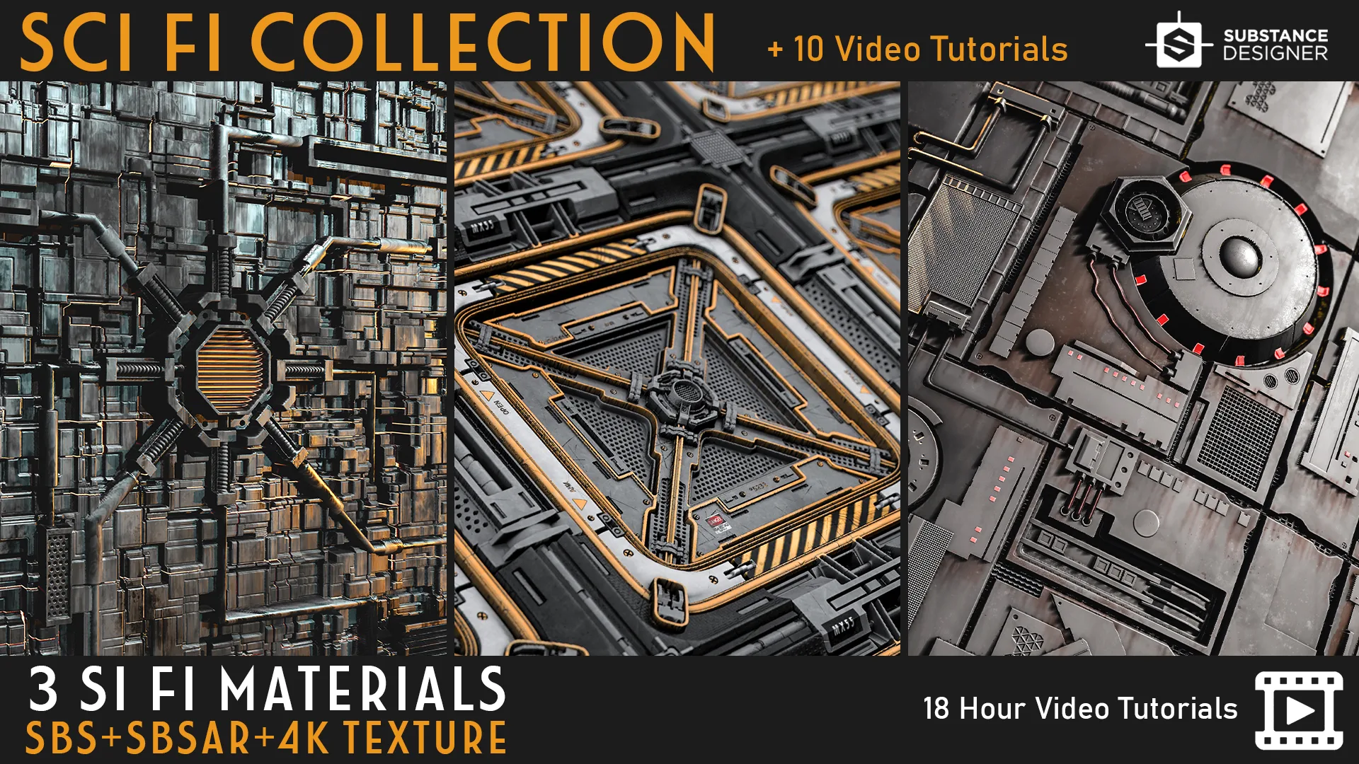 3 SCI FI Materials + Tutorial