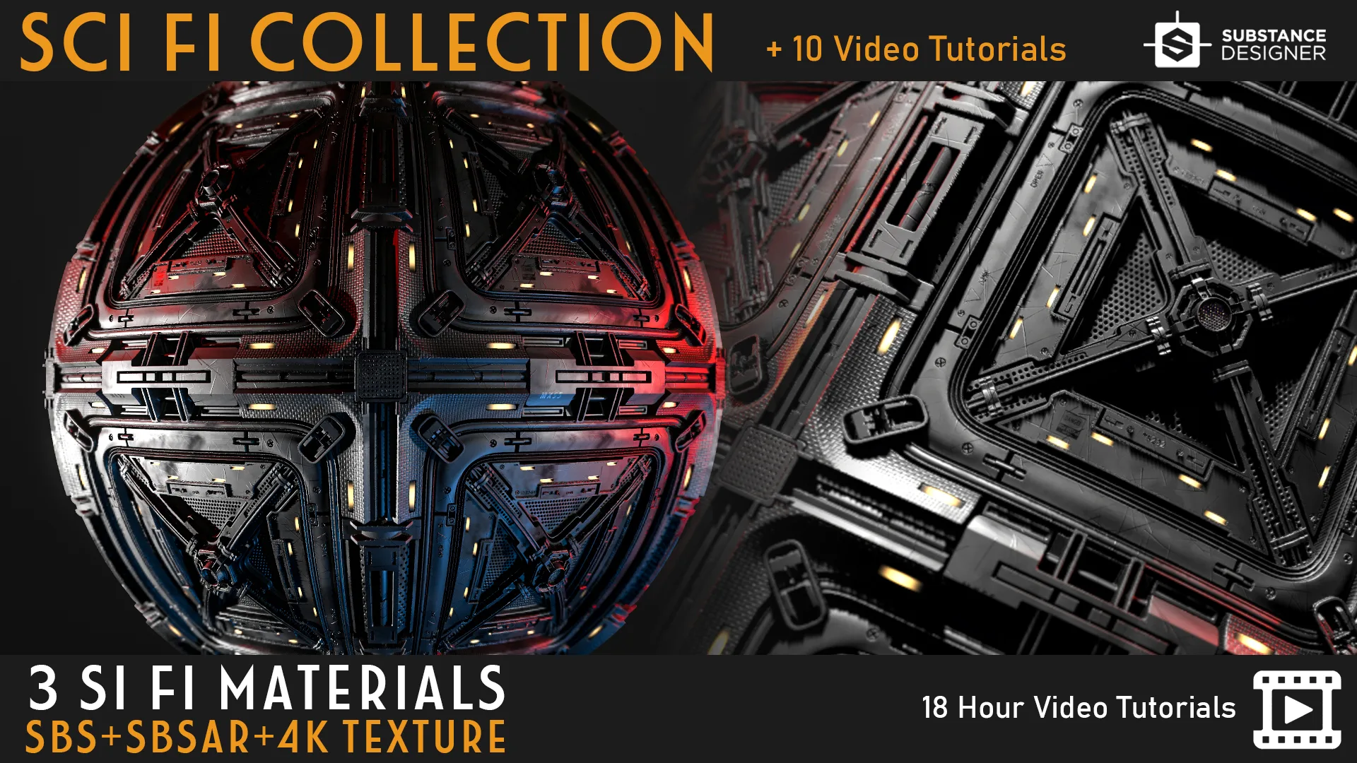 3 SCI FI Materials + Tutorial