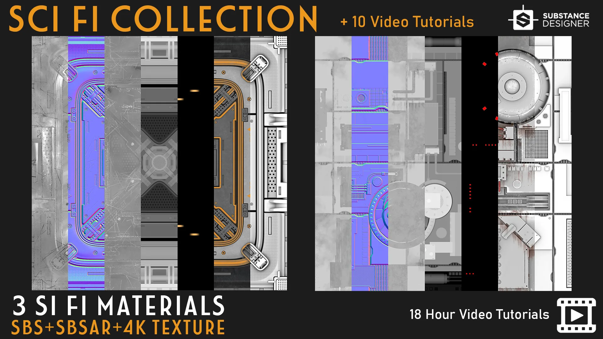 3 SCI FI Materials + Tutorial