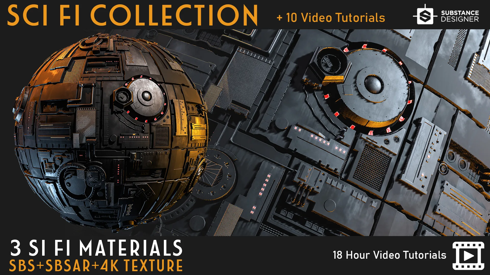 3 SCI FI Materials + Tutorial