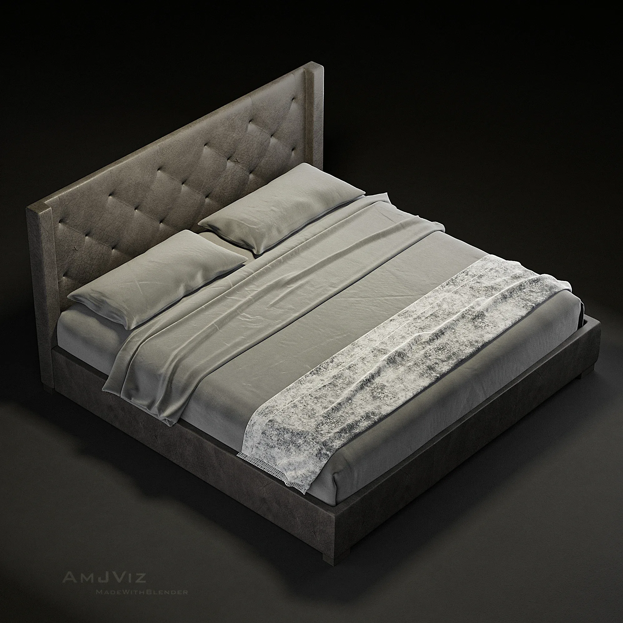 Modena Shelter Diamond King Bed | Blender + FBX file