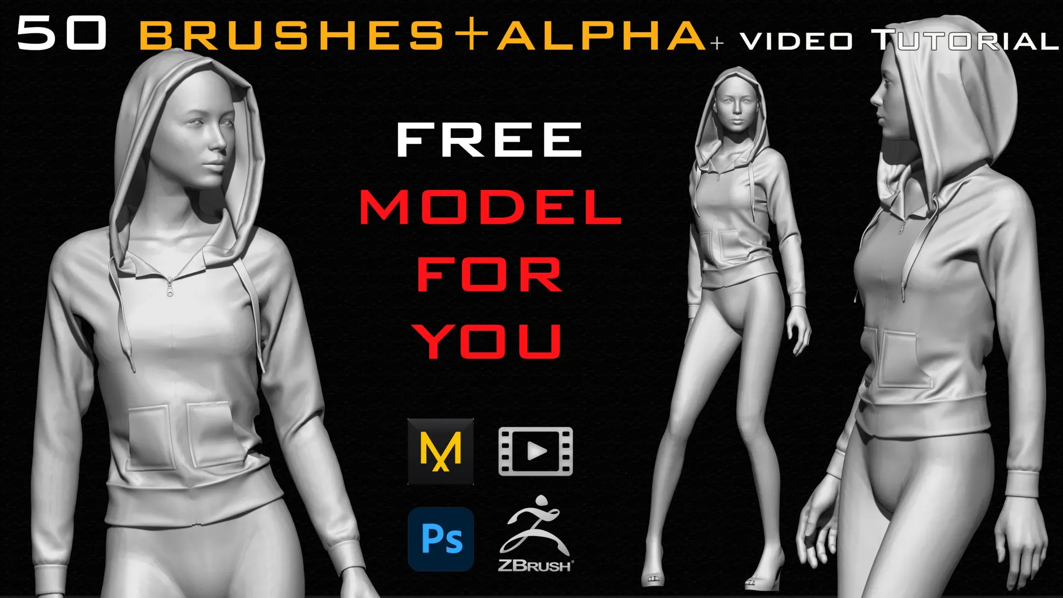 50 ZBrush Brush + Alpha (4K ) Fabric & Leather Compression Folds-Vol.01