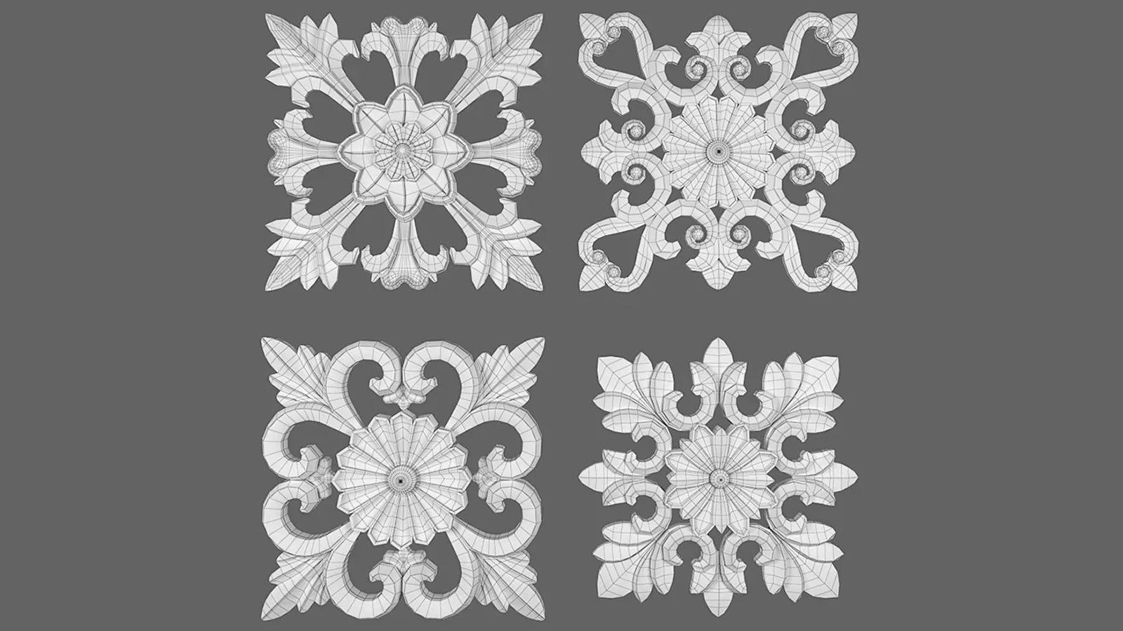 Decorative Wall Rosettes 01