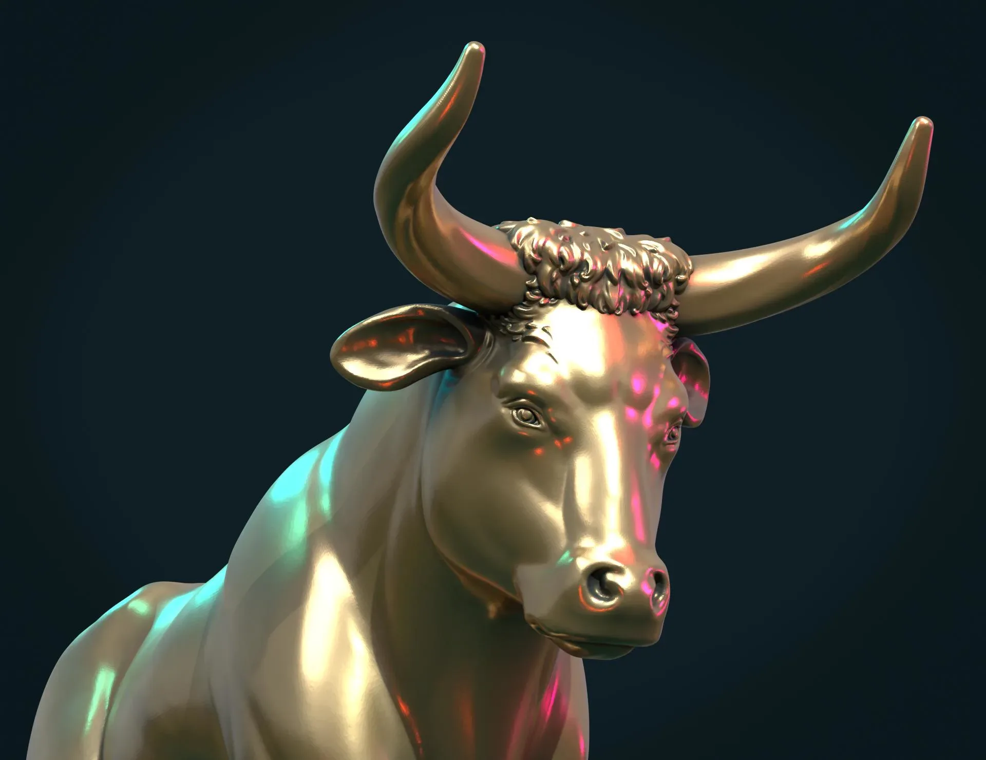 Bull Sculpture - 3D Print Ready