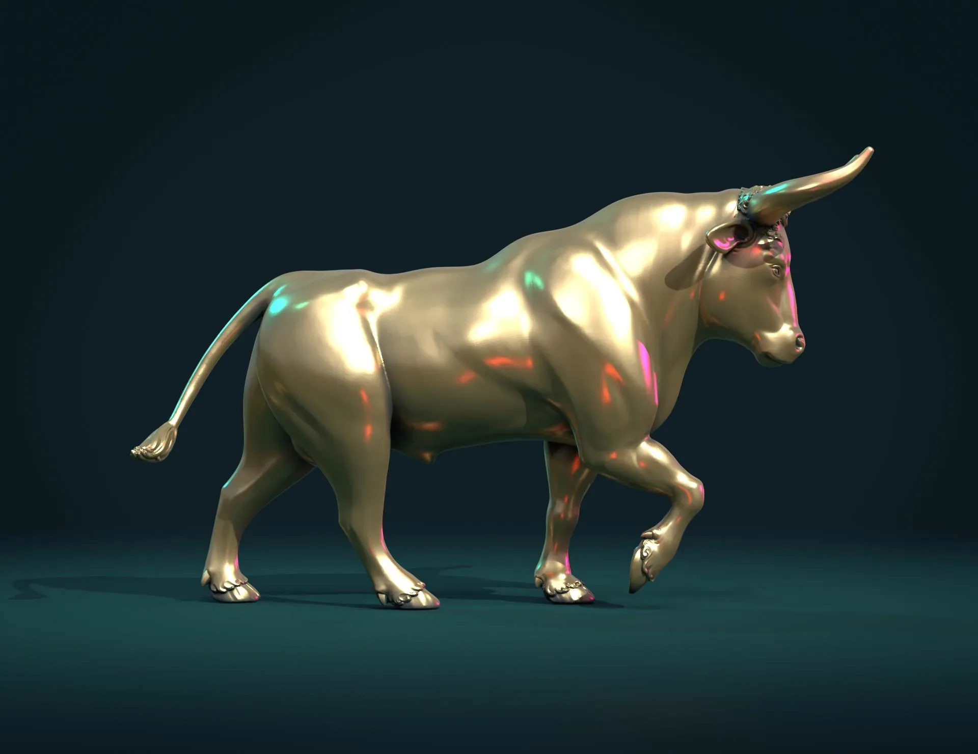 Bull Sculpture - 3D Print Ready