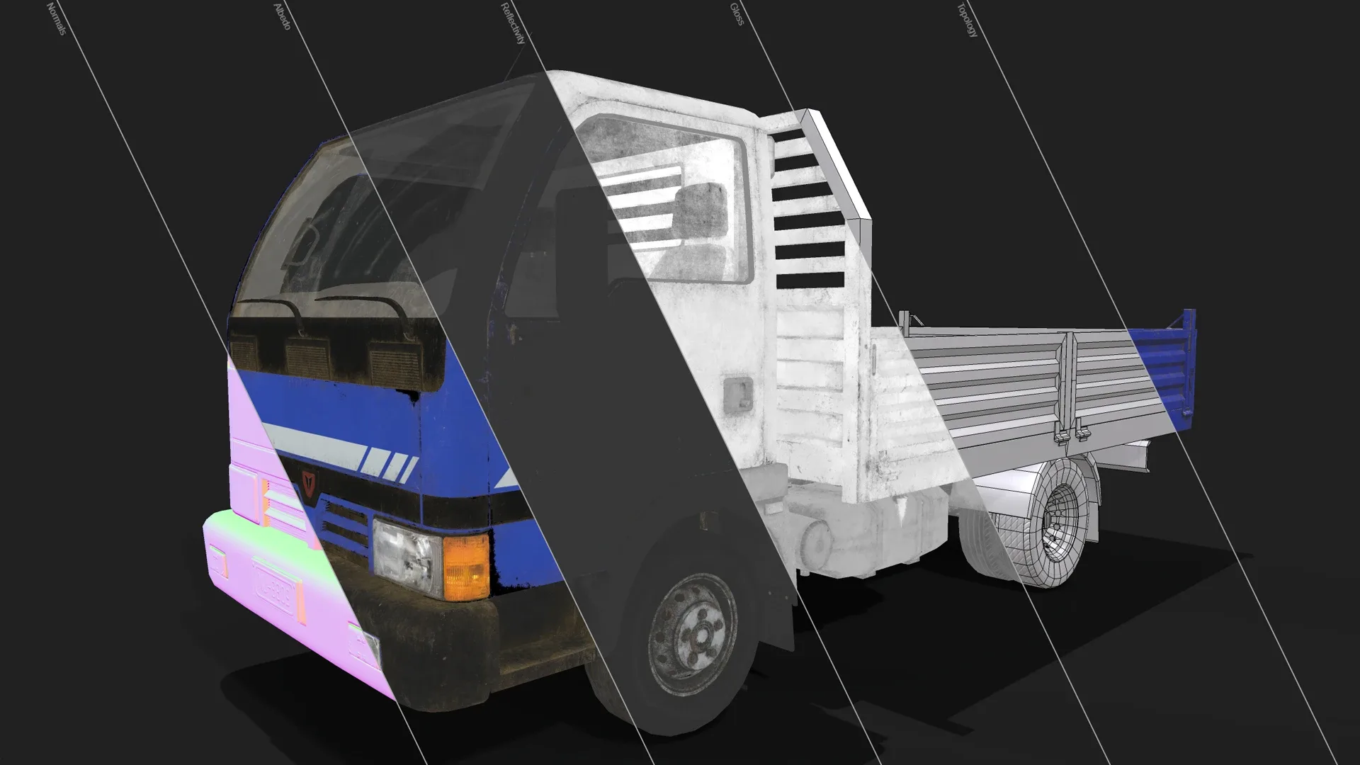 Light Truck Tipper - Low Poly