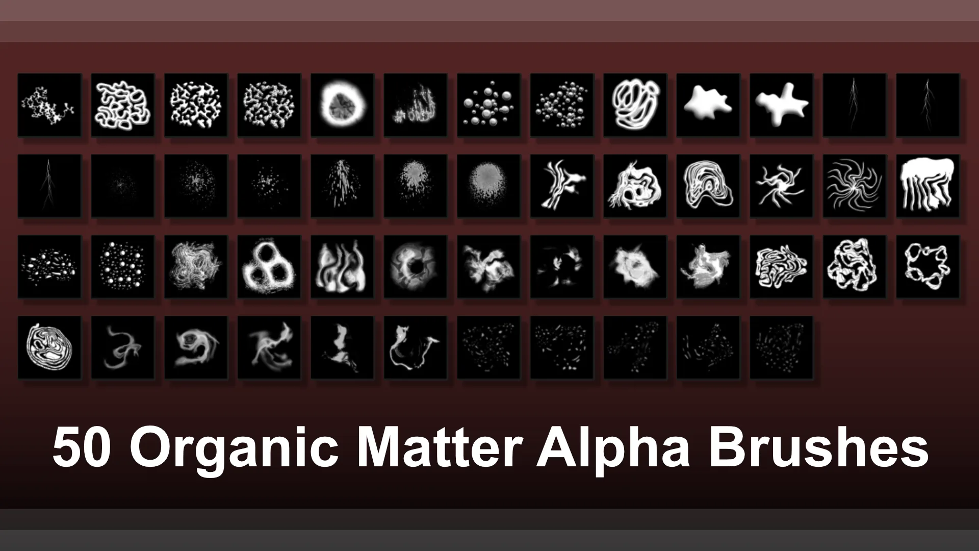 50 Alpha Brushes - Organic Matter