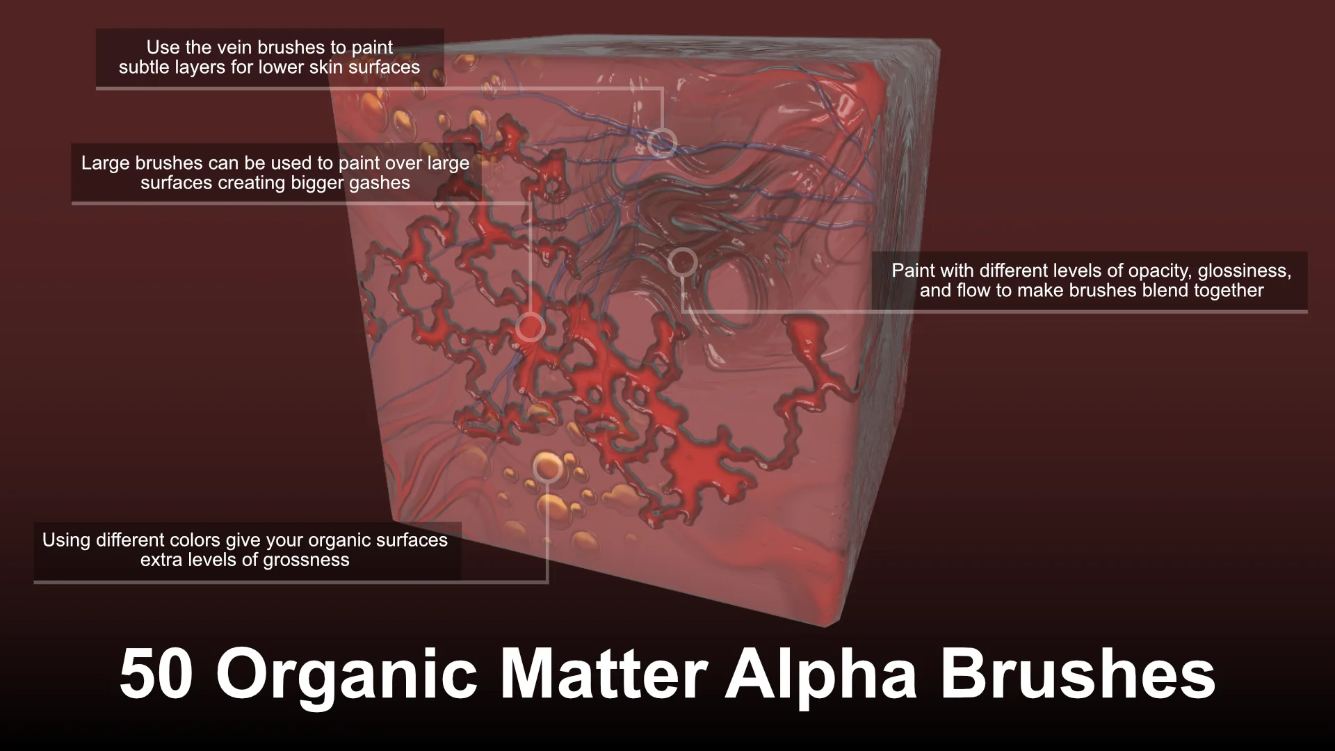 50 Alpha Brushes - Organic Matter