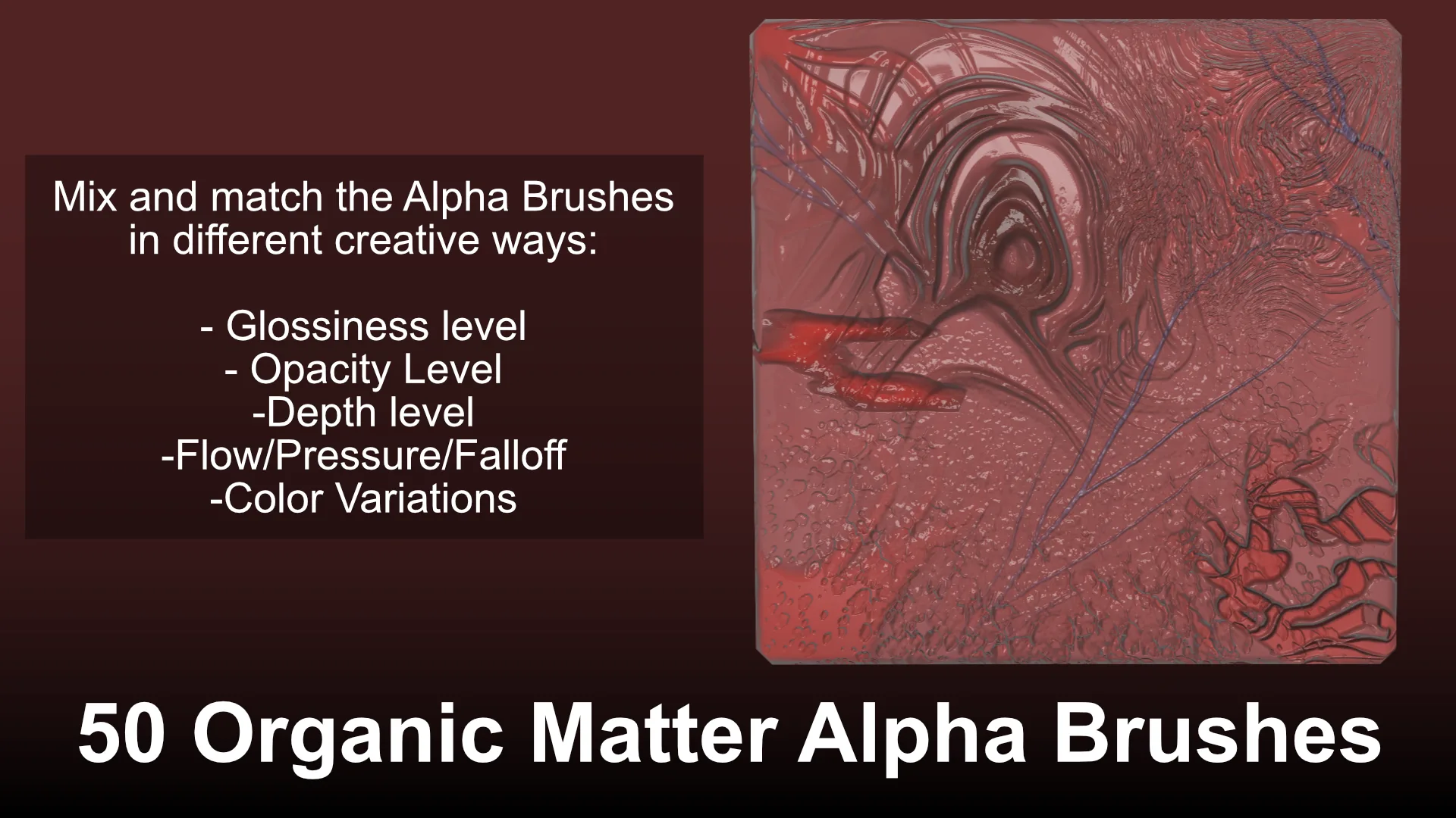 50 Alpha Brushes - Organic Matter