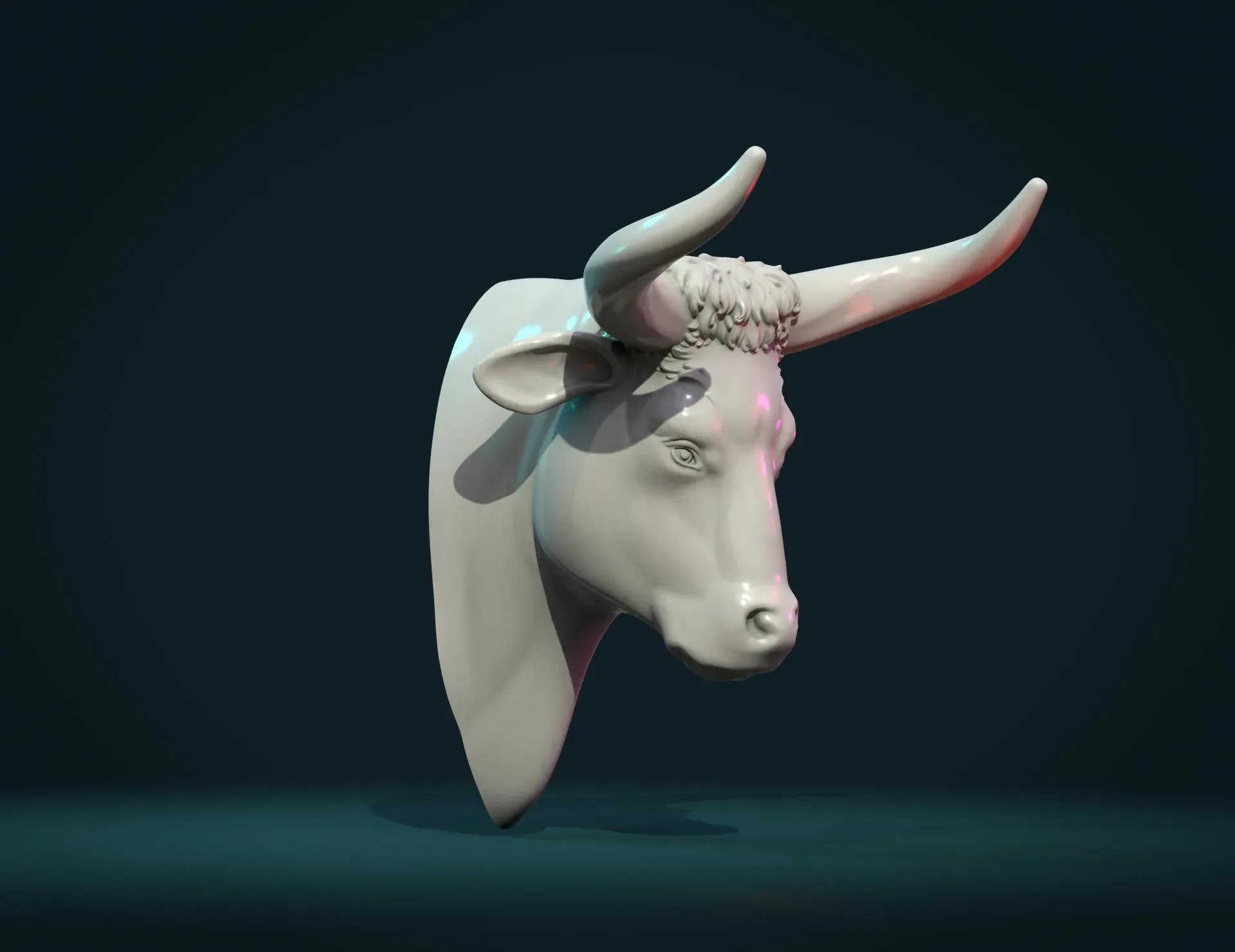 Bull Head - 3D Print Ready